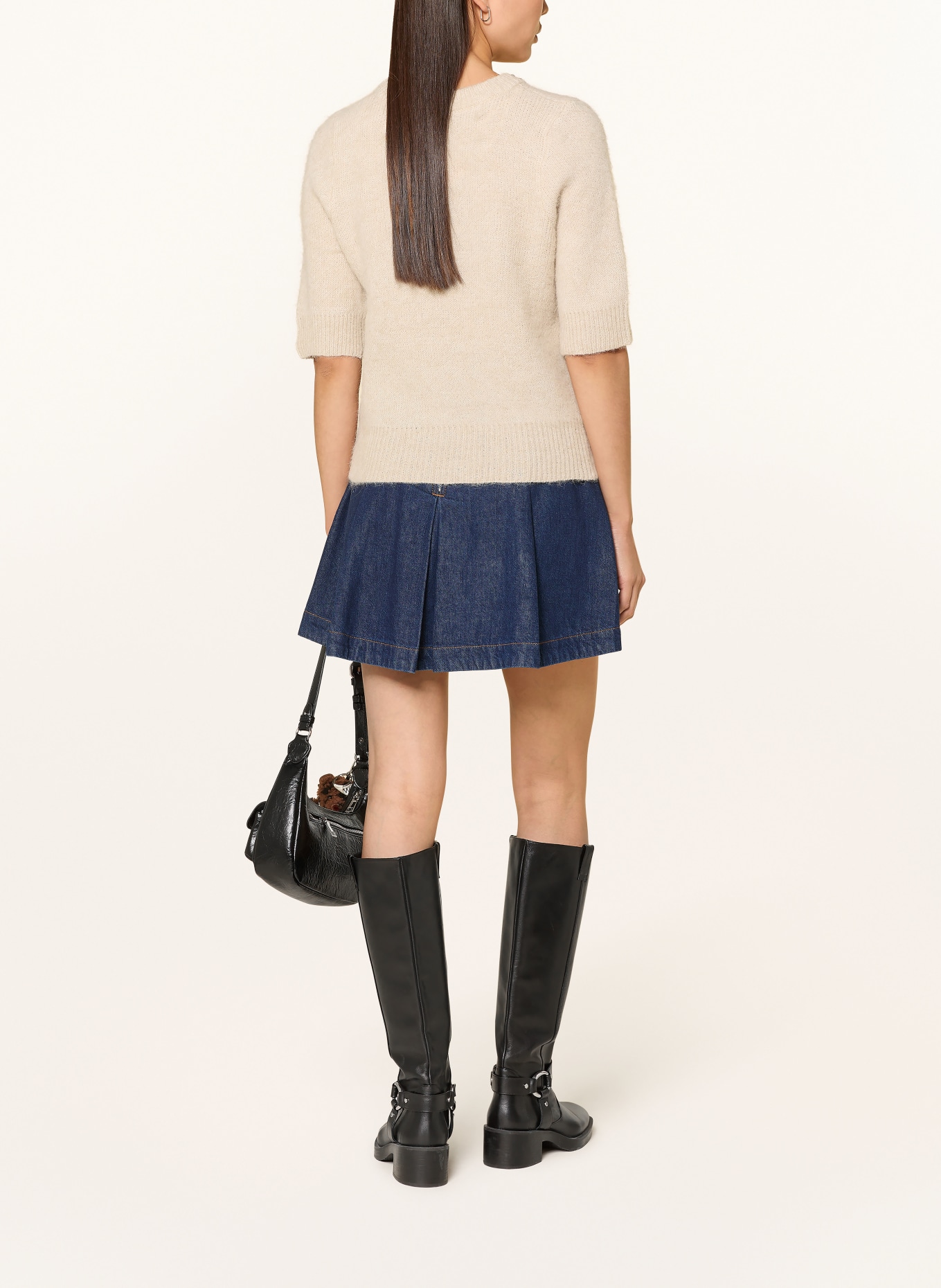 ONLY Strickshirt mit Schmucksteinen: ECRU