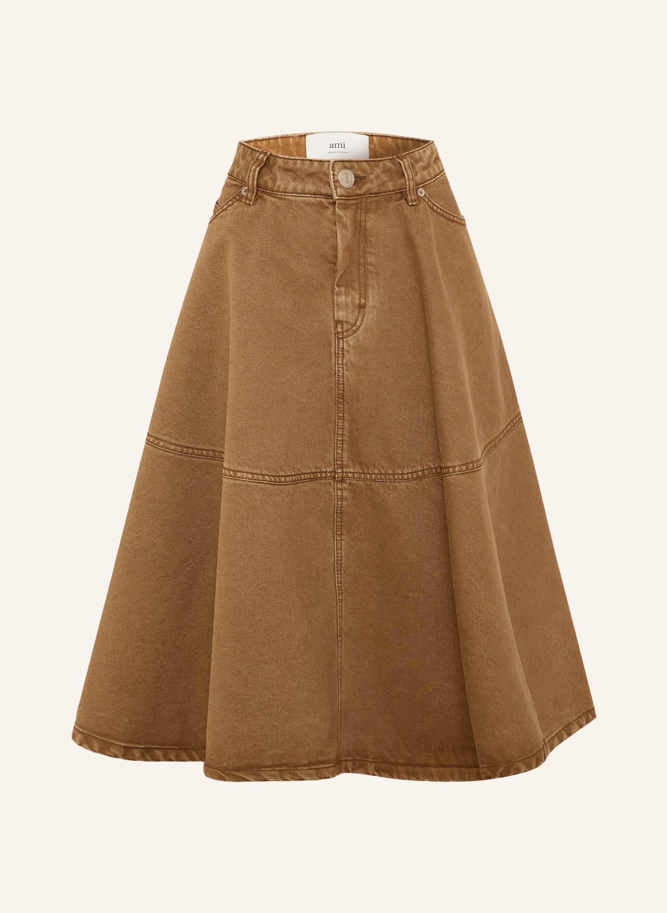 AMI PARIS Jeansrock: BRAUN