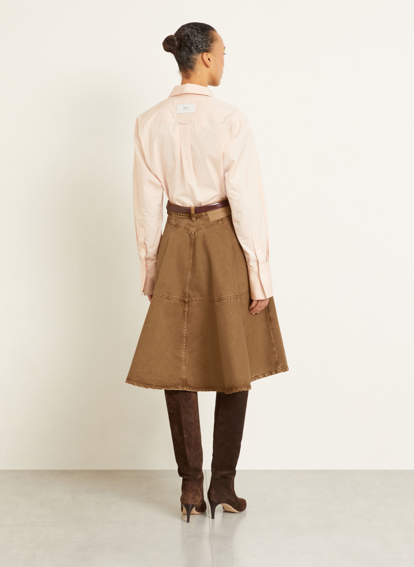 AMI PARIS Jeansrock: BRAUN