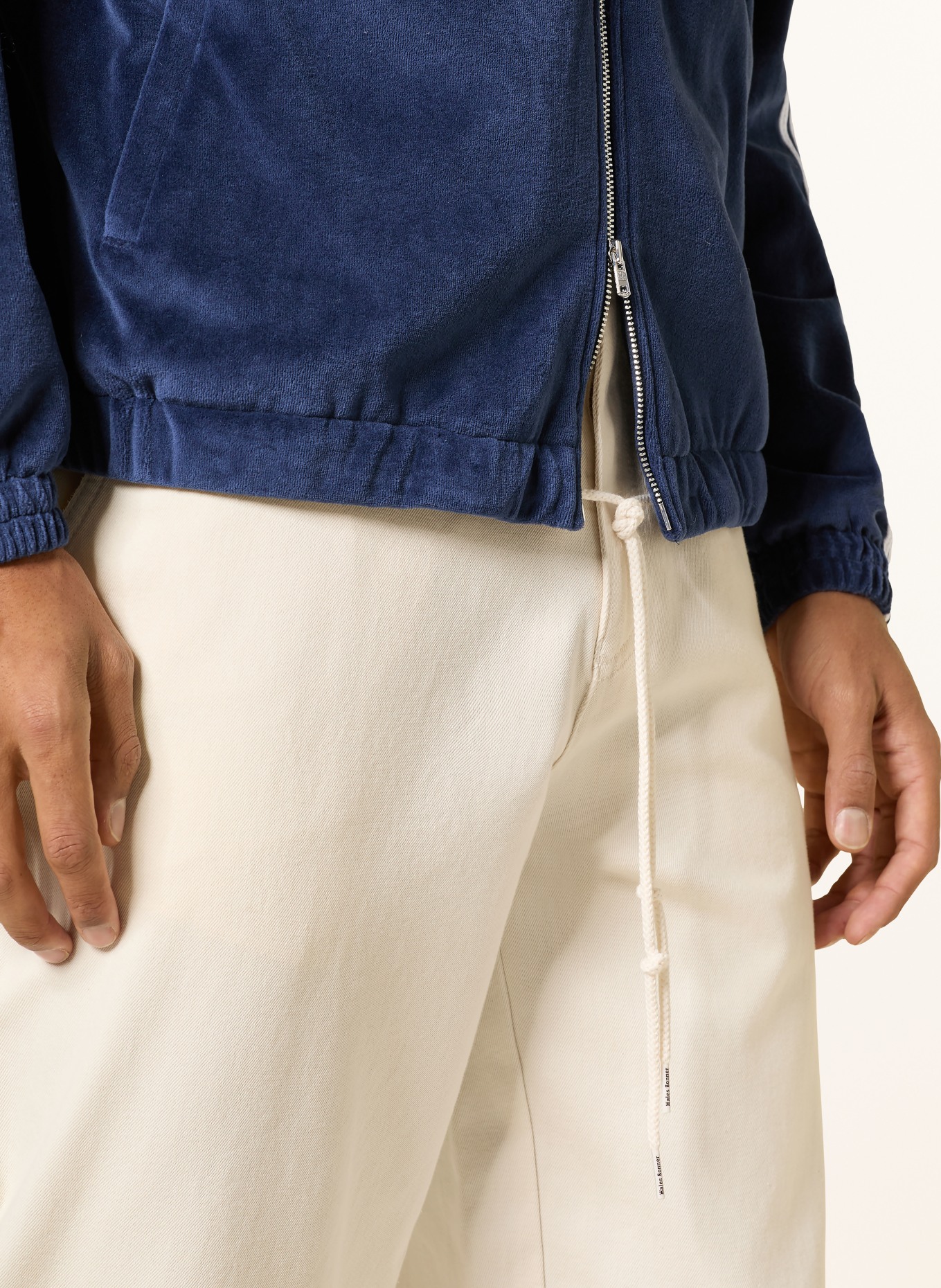 adidas Nickijacke VELOUR ORIGINALS: DUNKELBLAU / CREME