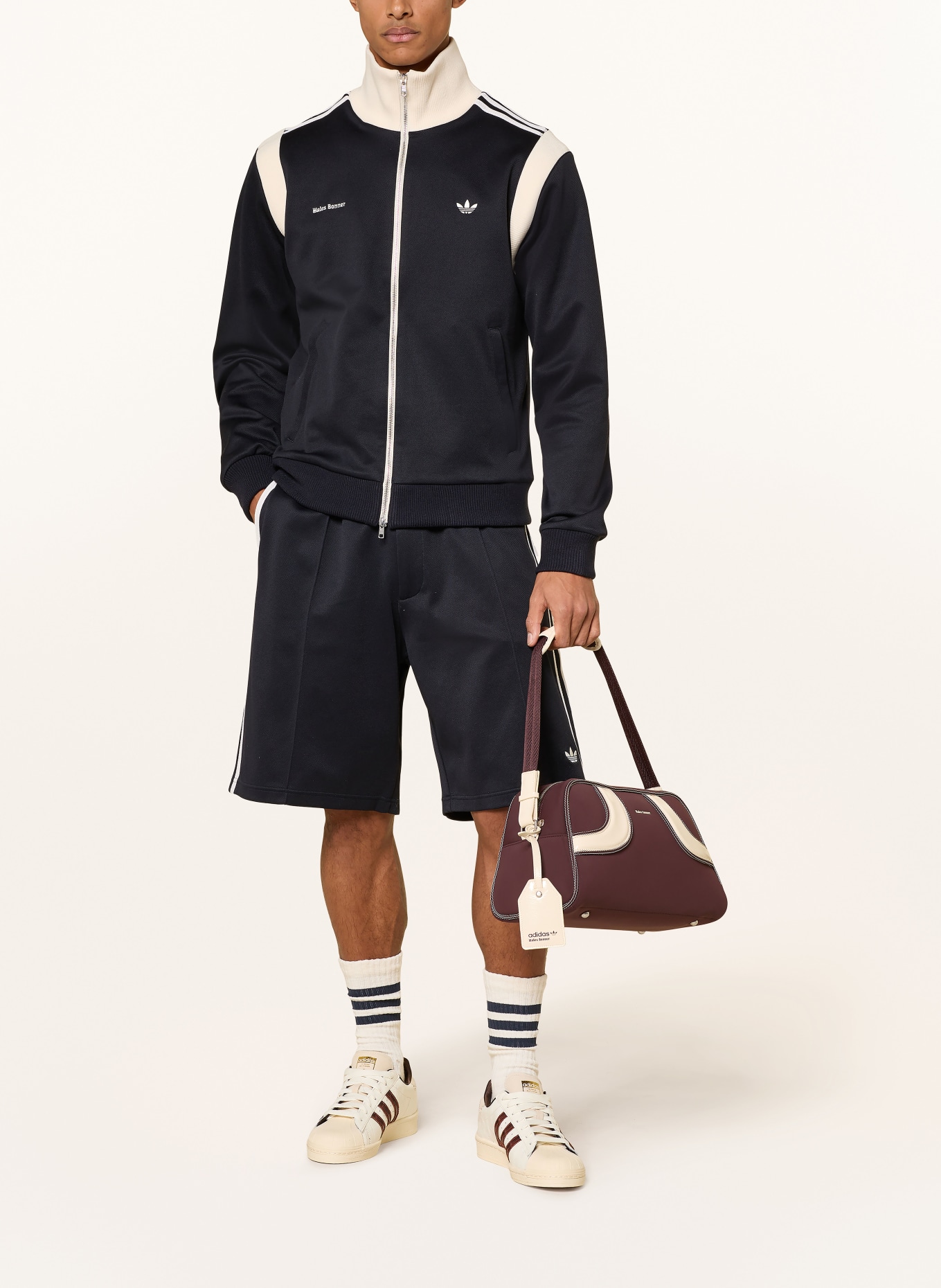 adidas Sweatjacke TWILL ORIGINALS: DUNKELBLAU / CREME