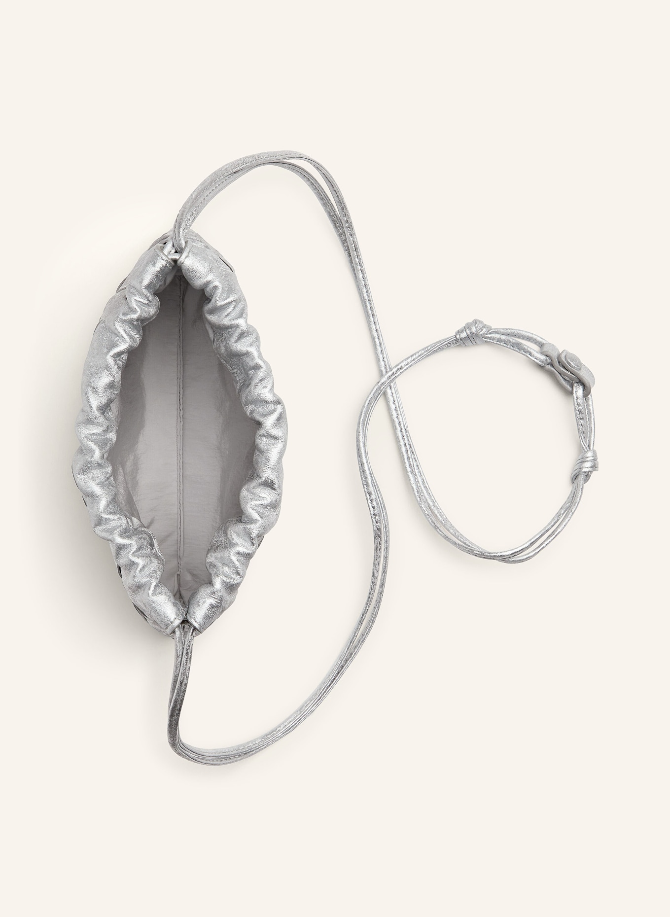 BOTTEGA VENETA Umhängetasche: SILVER/SILVER