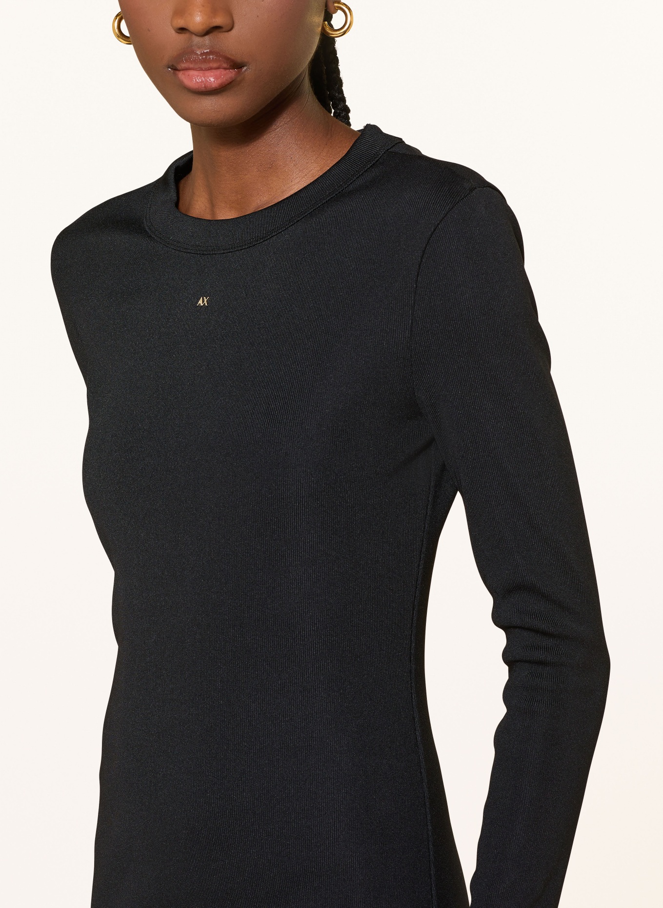 ARMANI EXCHANGE Strickkleid: SCHWARZ