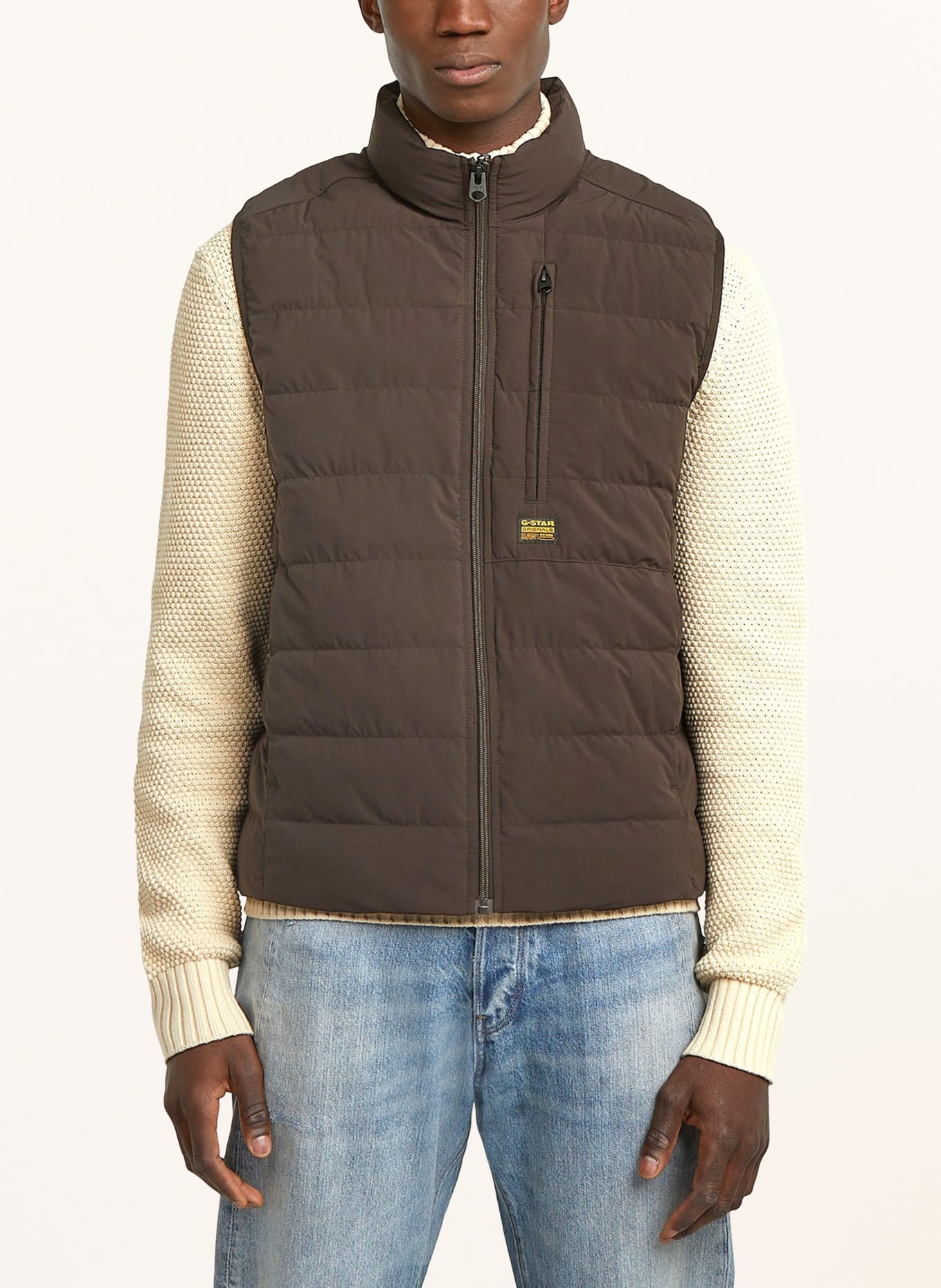 G-Star Steppweste FOUNDATION LINER: DUNKELBRAUN