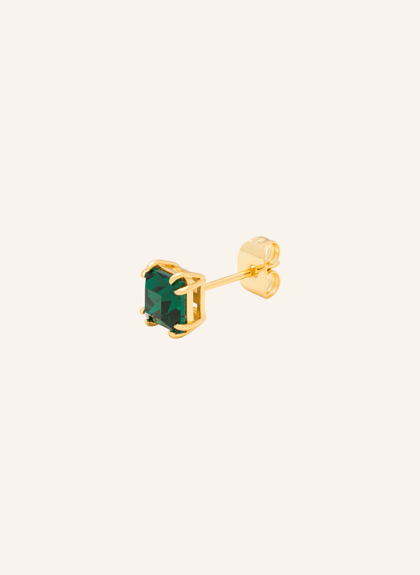 LULU Copenhagen GALA CRYSTAL BLING stud earrings: DARK GREEN / GOLD