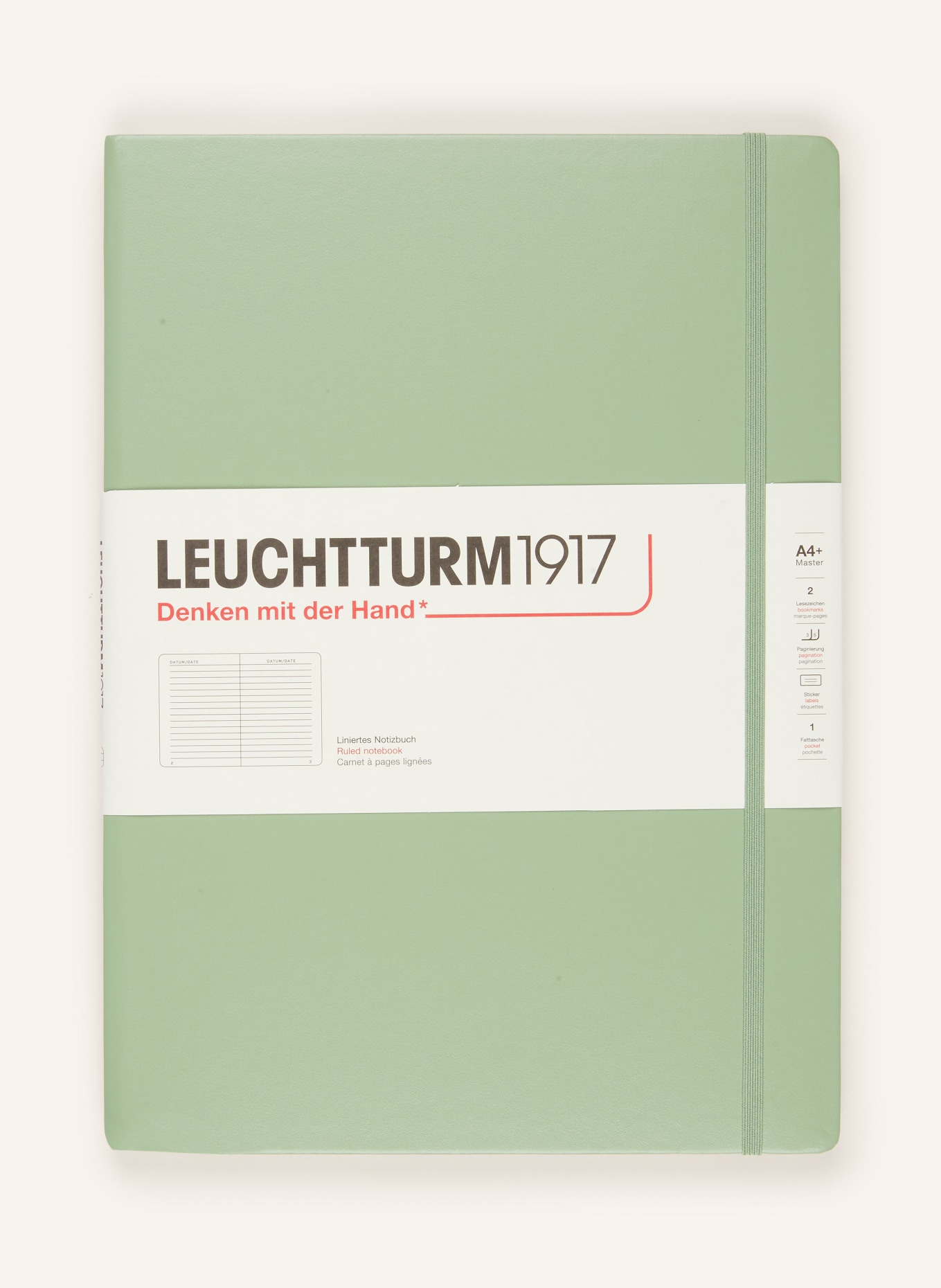 LEUCHTTURM Notizbuch MASTER SLIM: HELLGRÜN