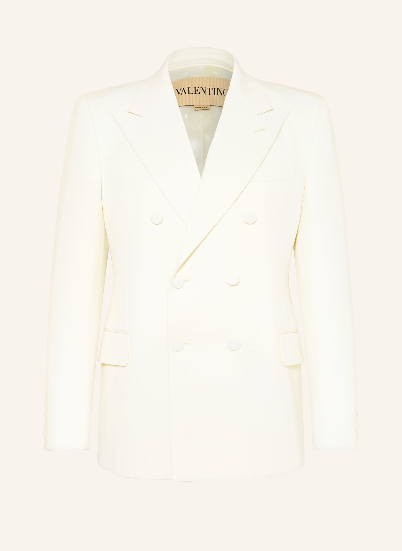 VALENTINO Regular fit jacket: ECRU