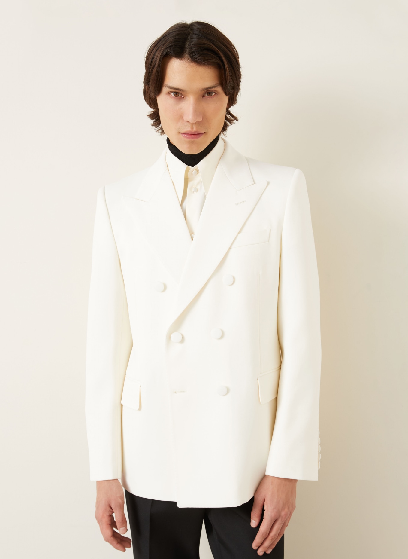 VALENTINO Regular fit jacket: ECRU