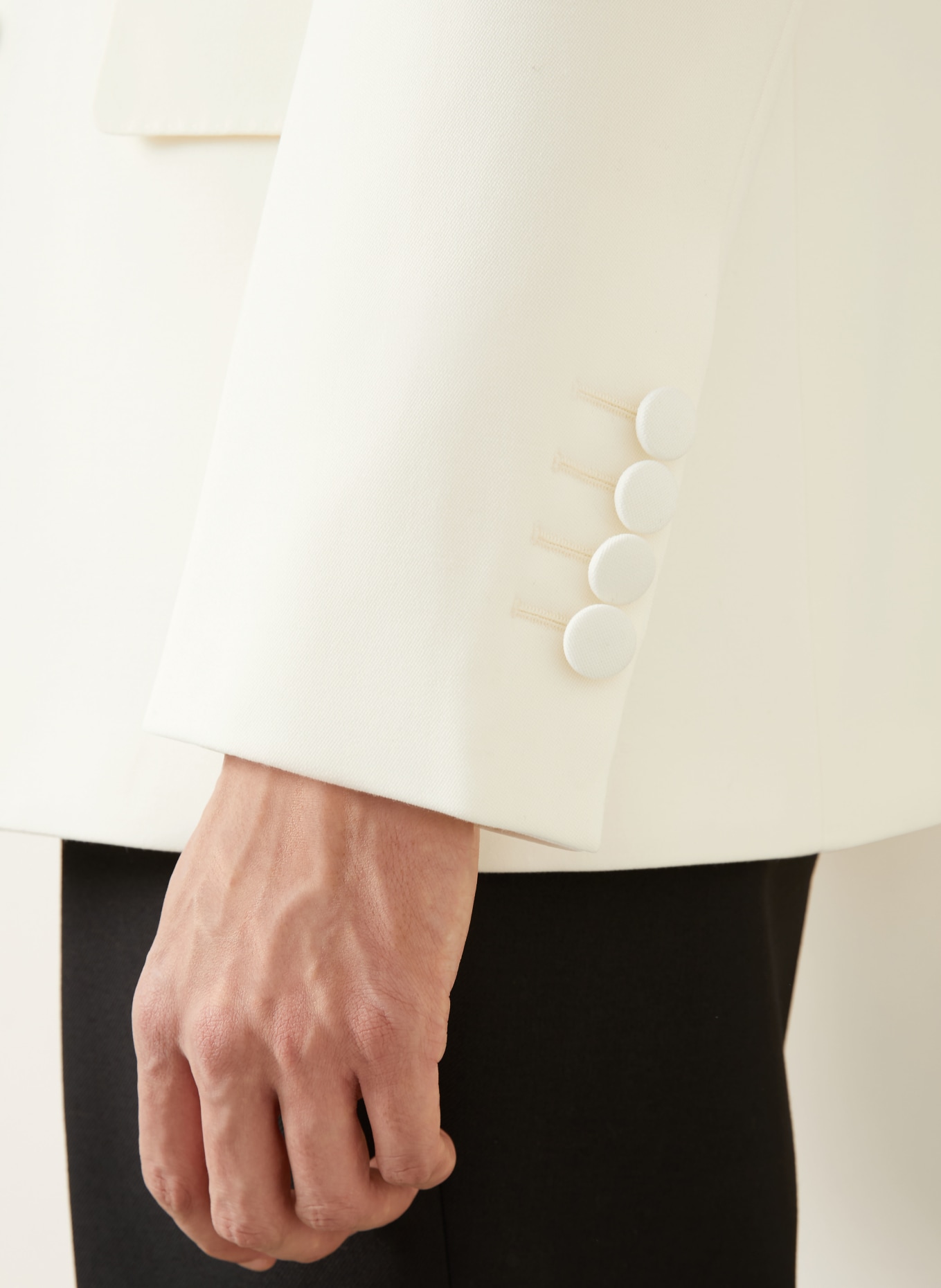 VALENTINO Regular fit jacket: ECRU