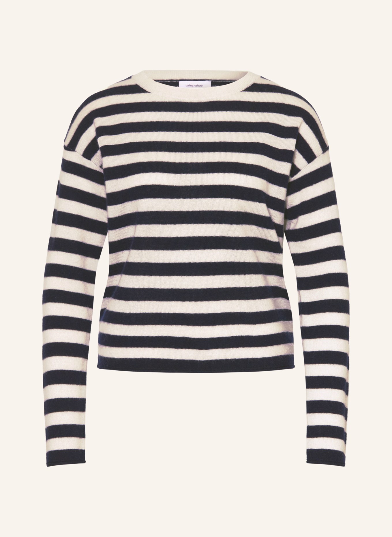 darling harbour Cashmere-Pullover: creme / navy