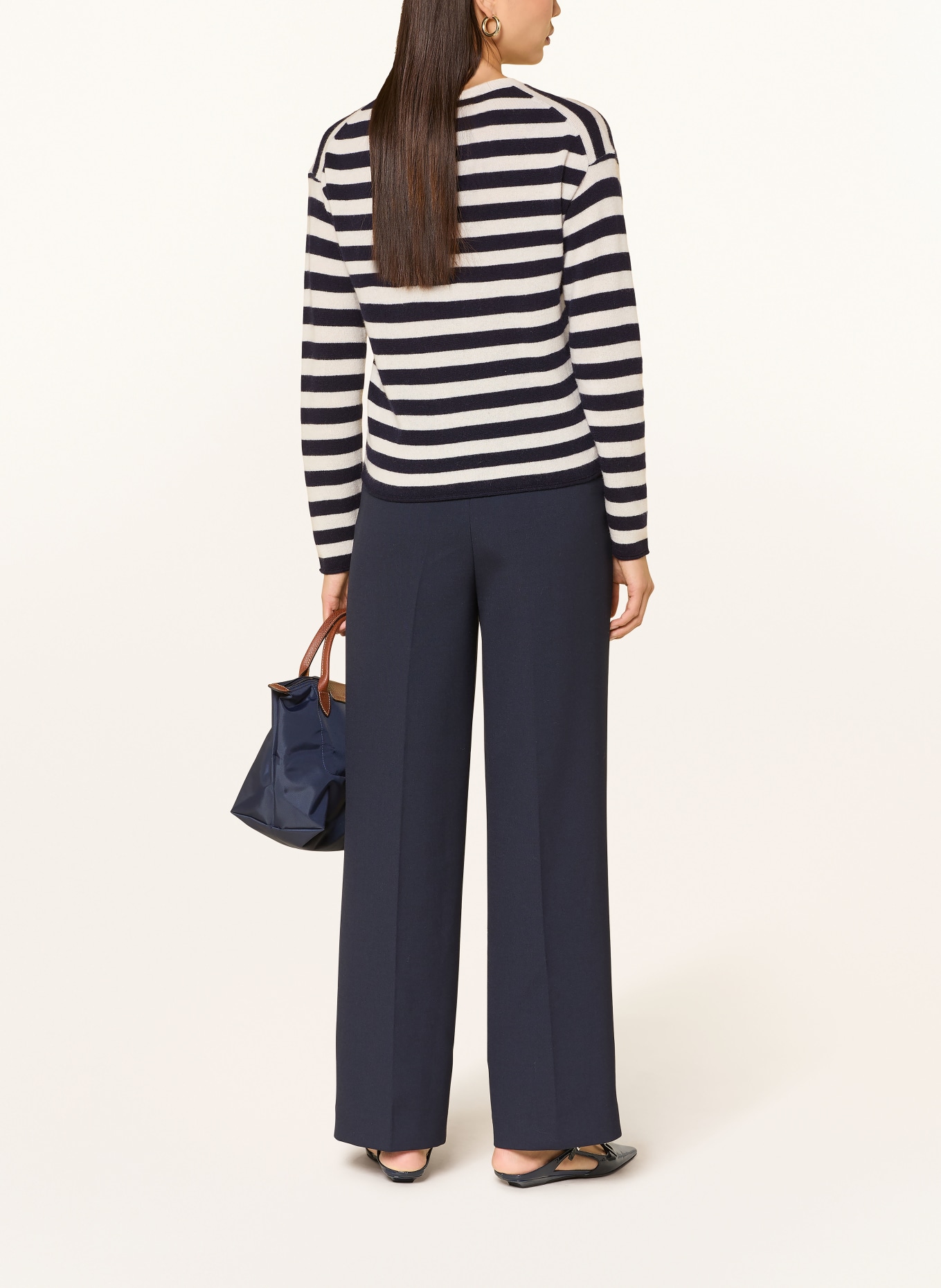 darling harbour Cashmere-Pullover: creme / navy