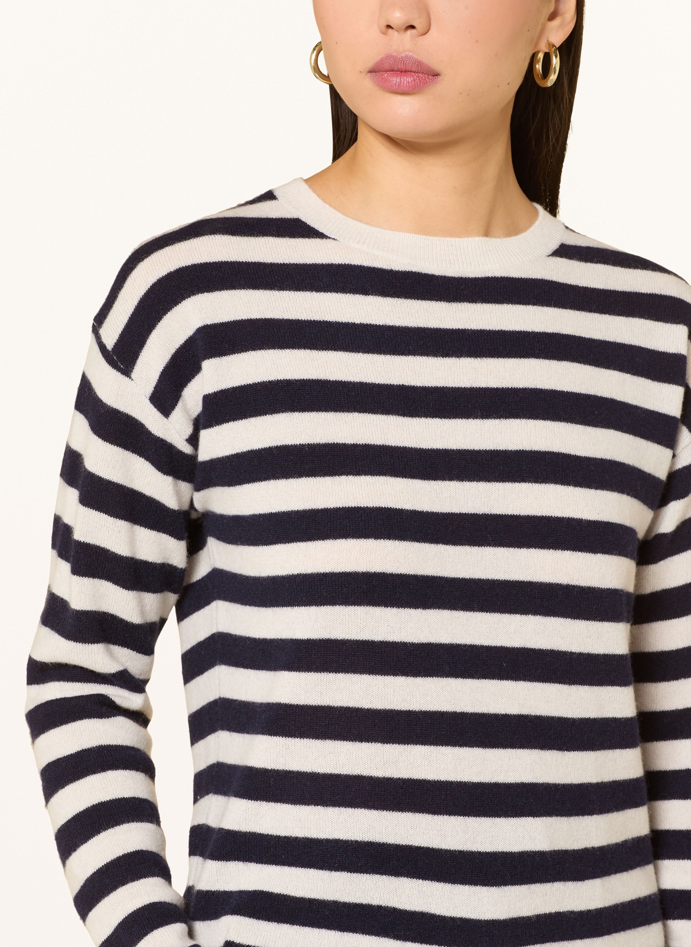 darling harbour Cashmere-Pullover: creme / navy