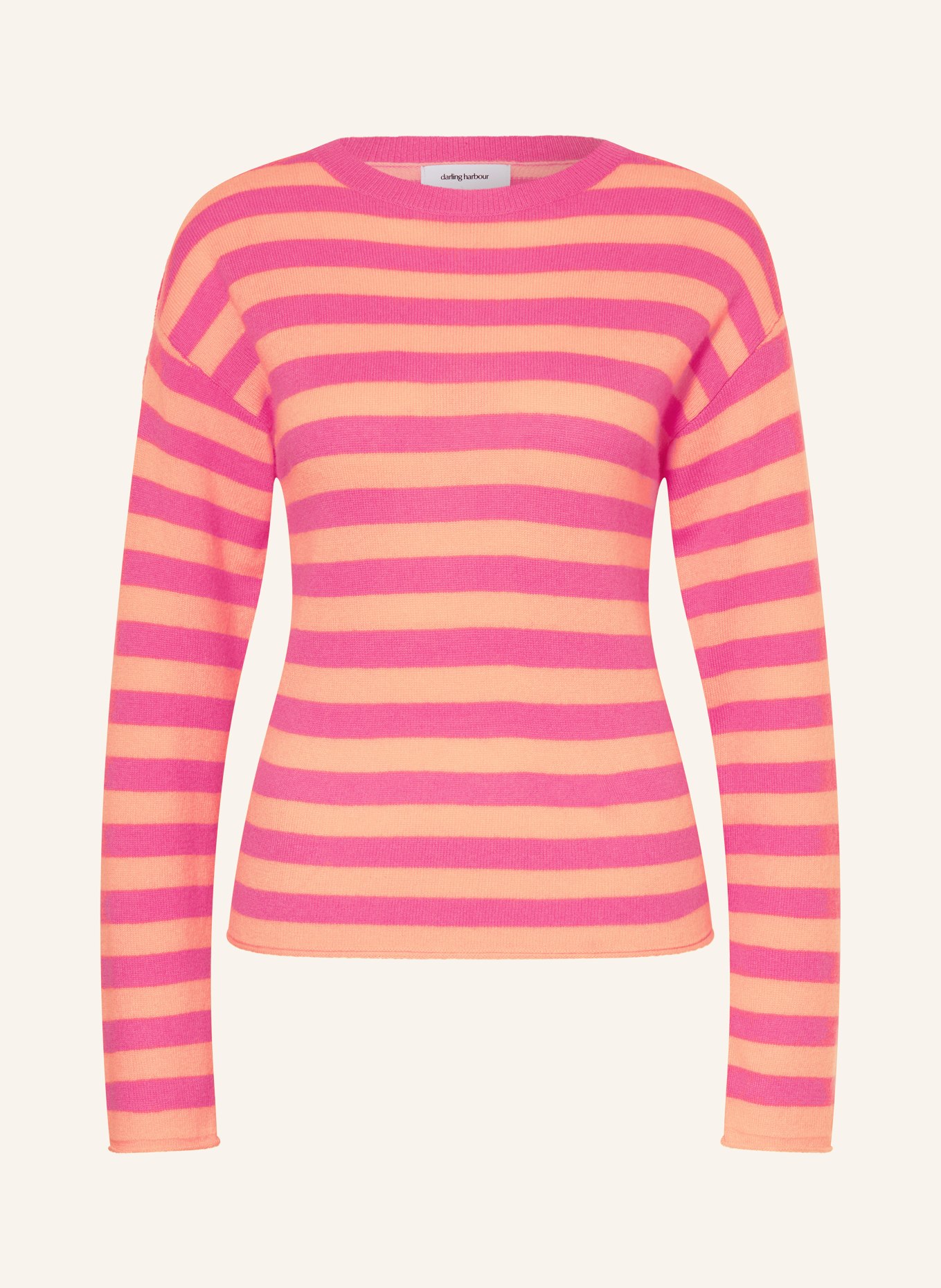 darling harbour Cashmere-Pullover: apricot / watermelon