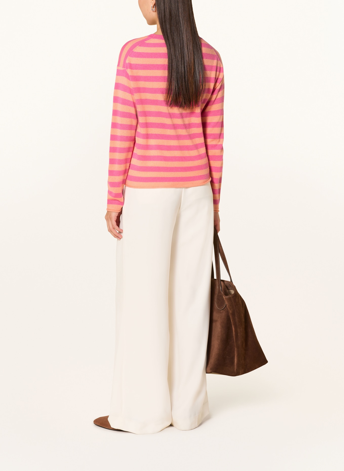 darling harbour Cashmere-Pullover: apricot / watermelon