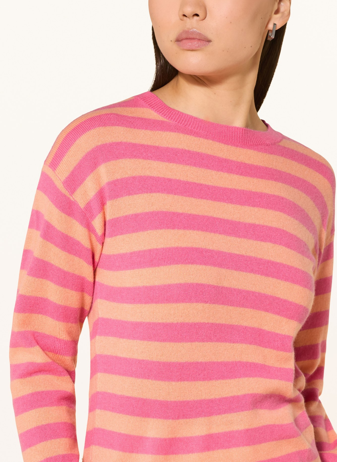 darling harbour Cashmere-Pullover: apricot / watermelon