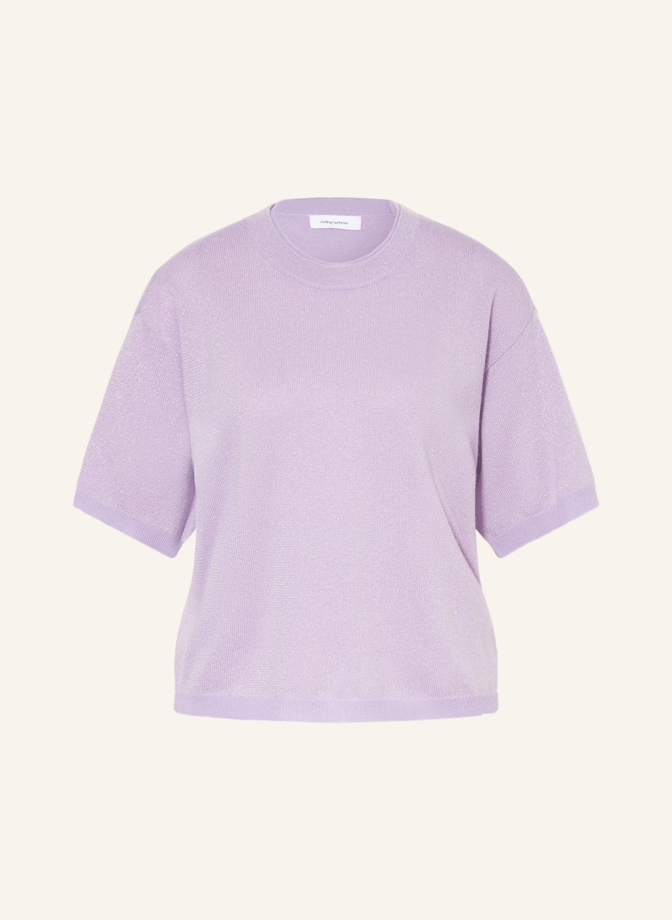 darling harbour Strickshirt aus Cashmere mit Glitzergarn: LILAC
