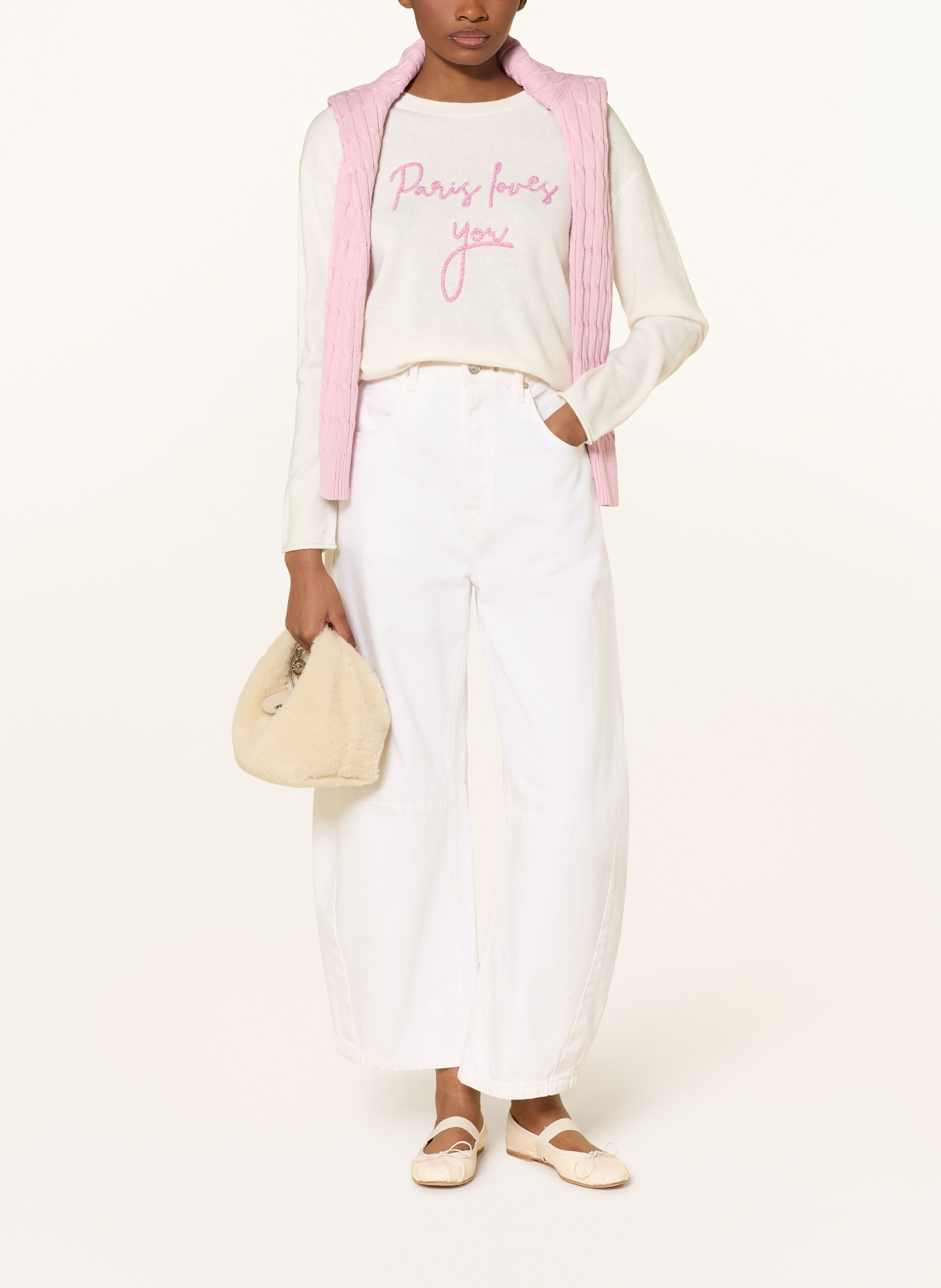 darling harbour Cashmere-Pullover: creme / pastels