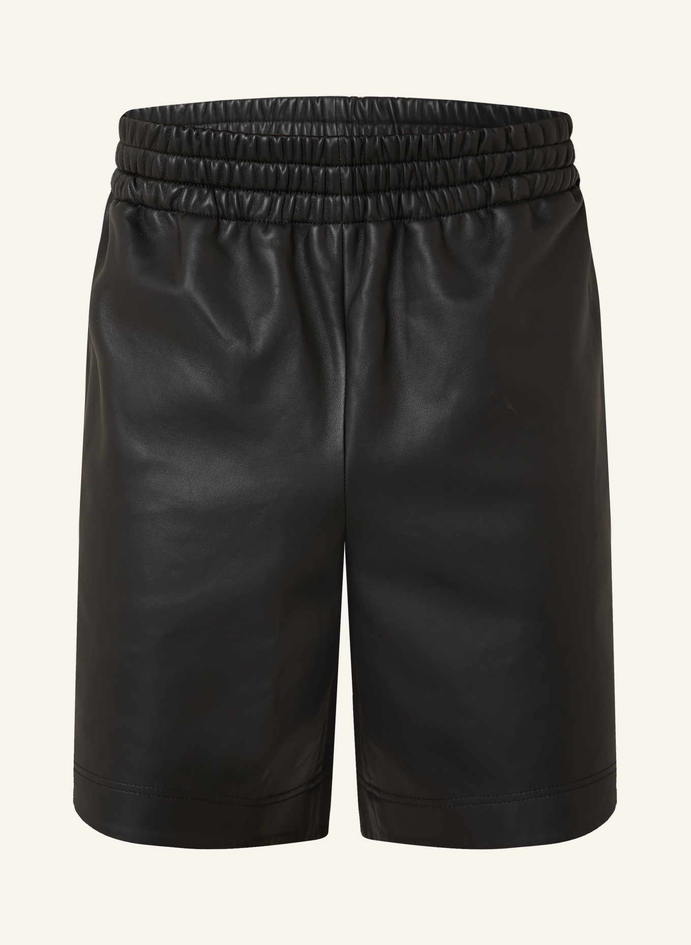 GUCCI leather shorts: BLACK