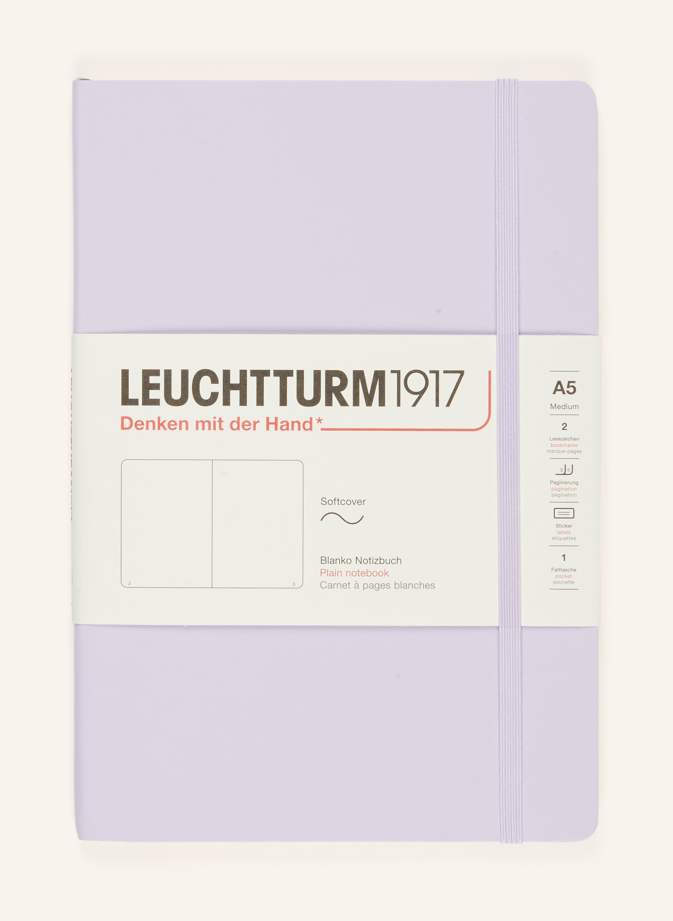LEUCHTTURM Notizbuch: HELLLILA