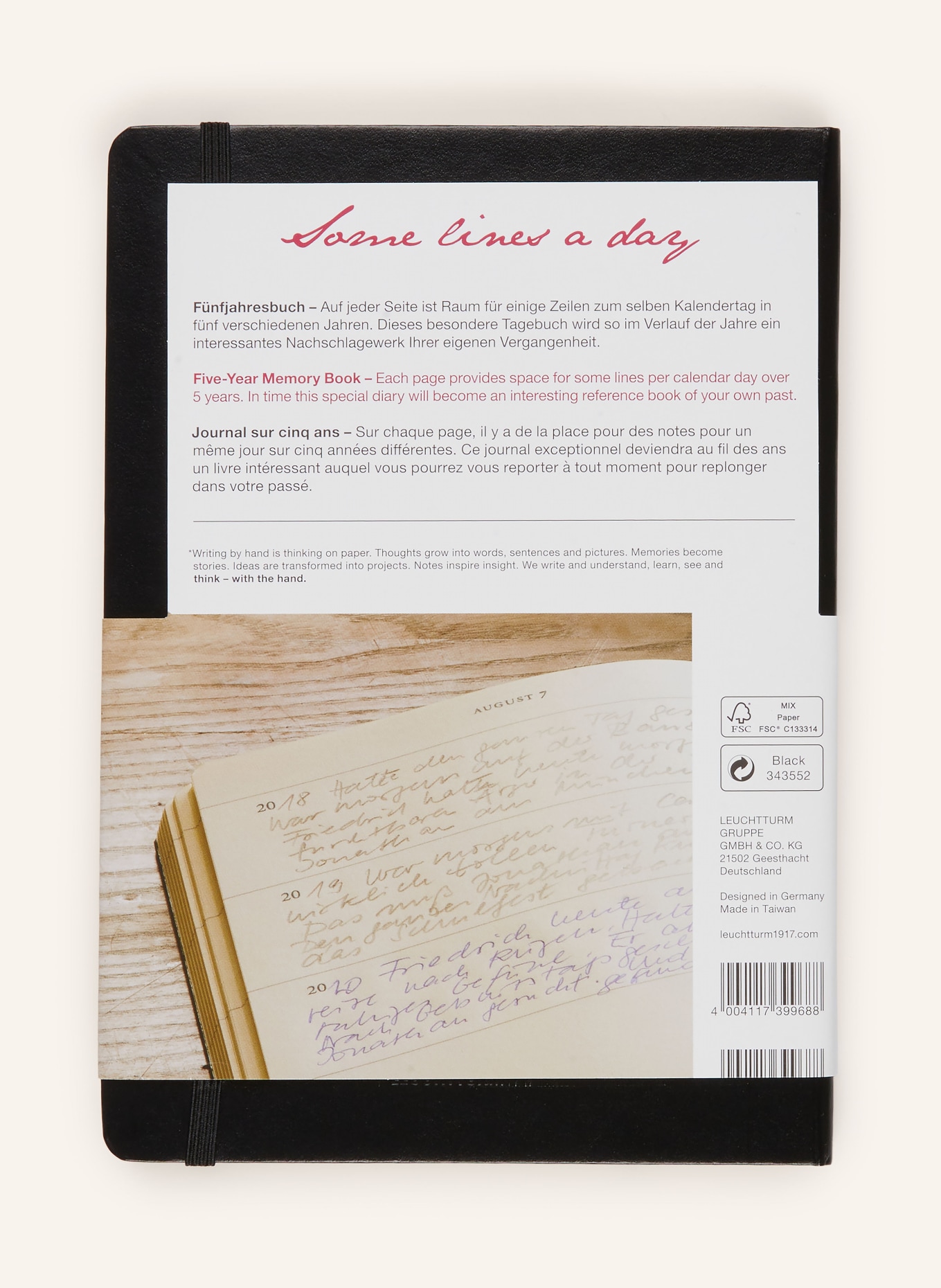 LEUCHTTURM Notizbuch: SCHWARZ