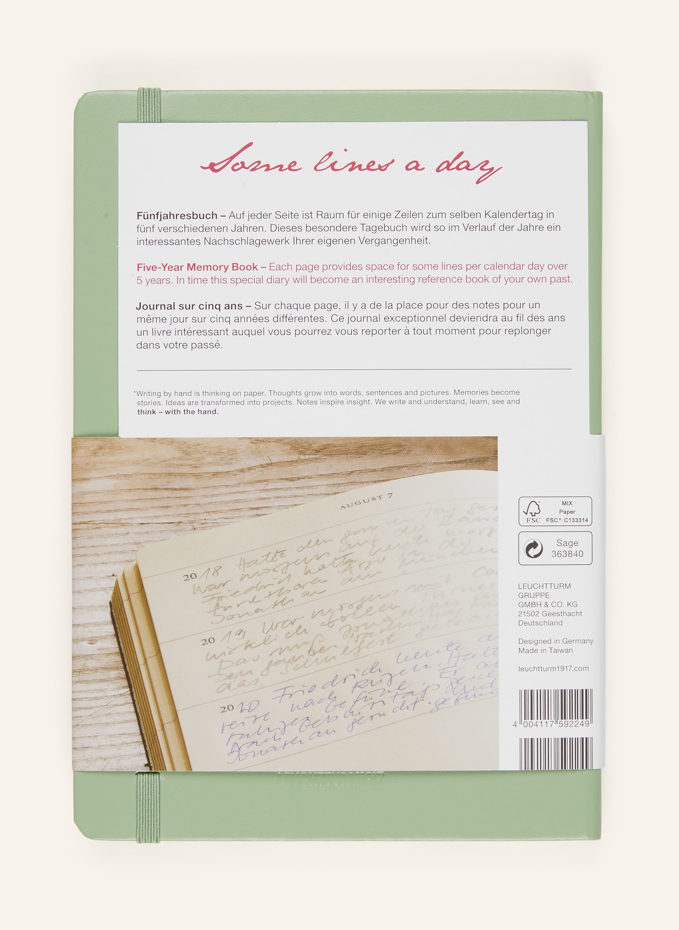 LEUCHTTURM Notizbuch: HELLGRÜN