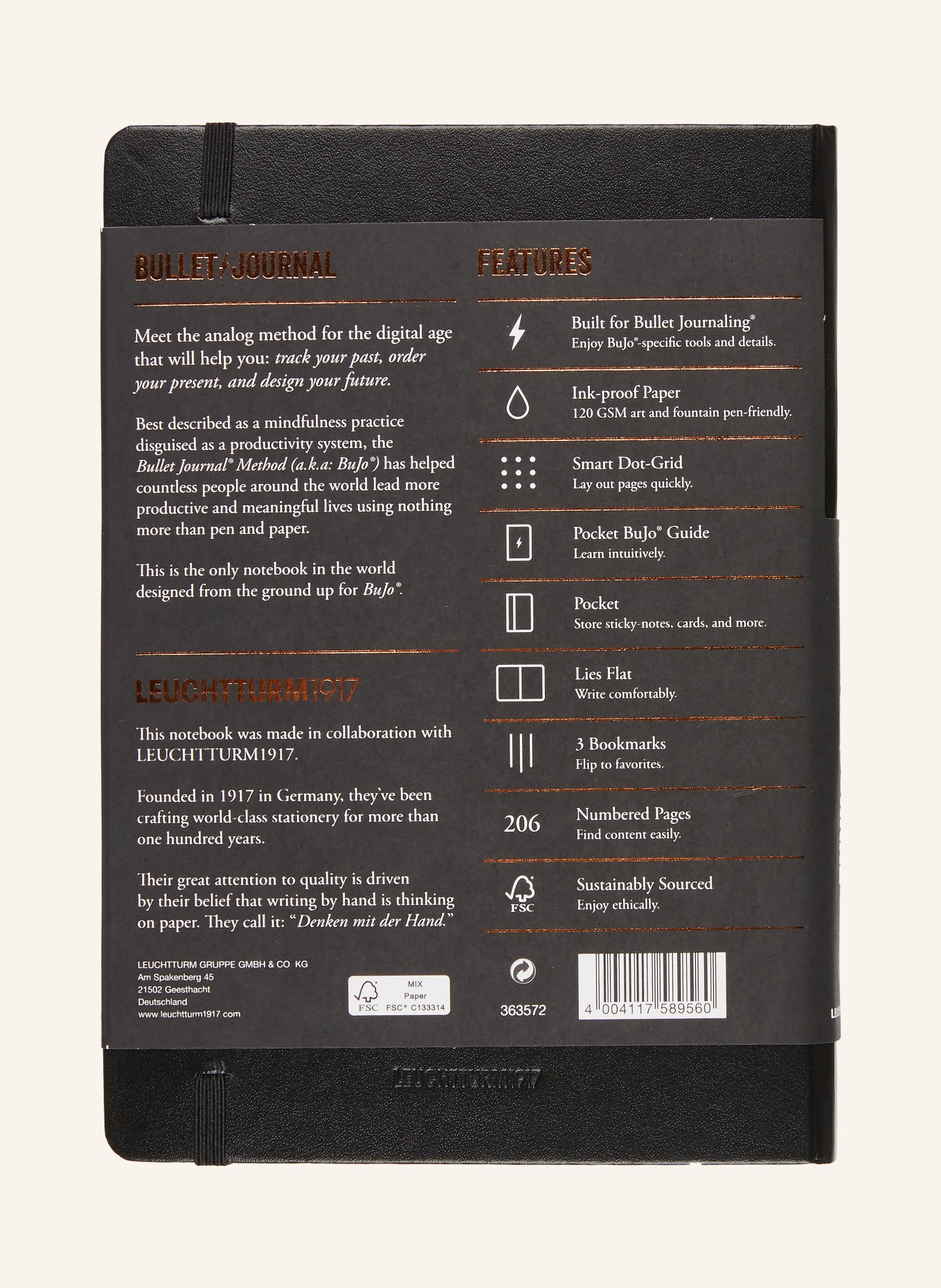 LEUCHTTURM Notizbuch: SCHWARZ