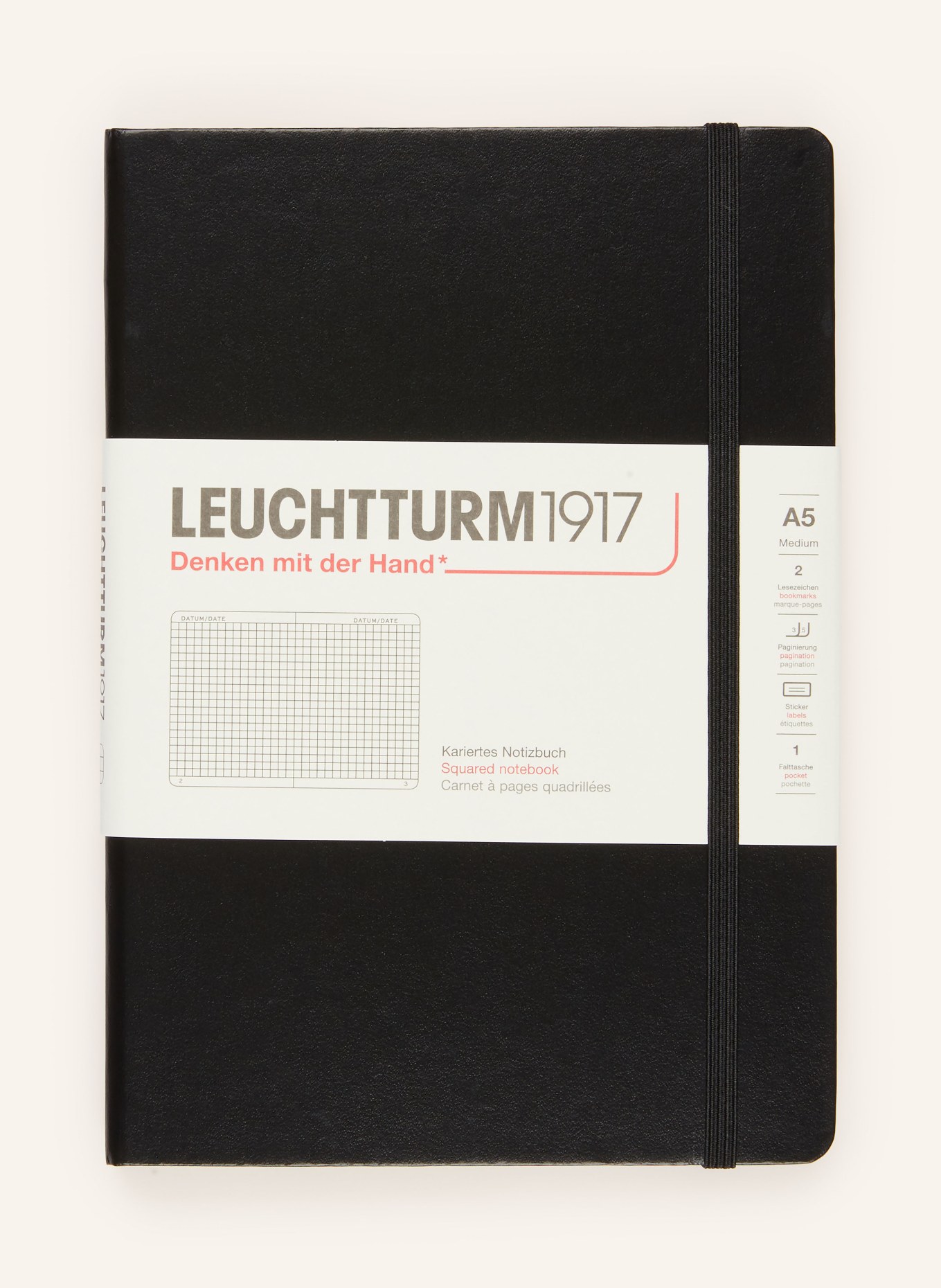 LEUCHTTURM Notizbuch: SCHWARZ