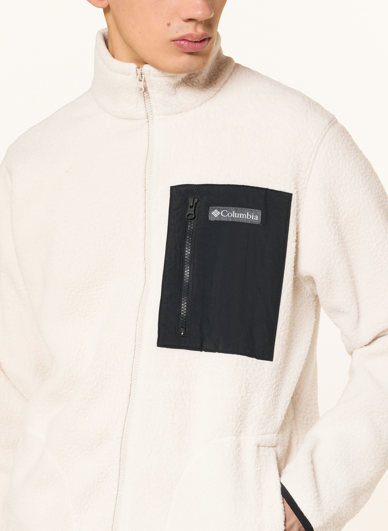 Columbia Fleecejacke JASPER RIDGE™: WEISS / SCHWARZ