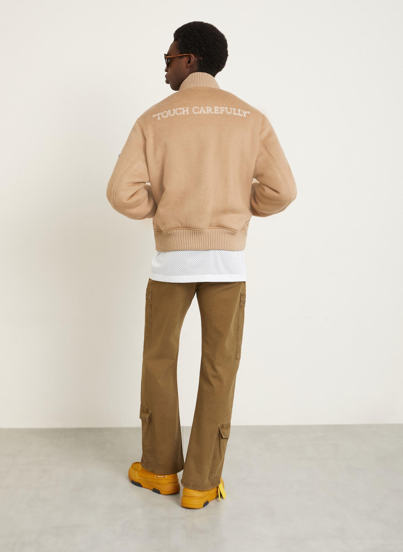 Off-White Cashmere-Blouson: CAMEL / BEIGE