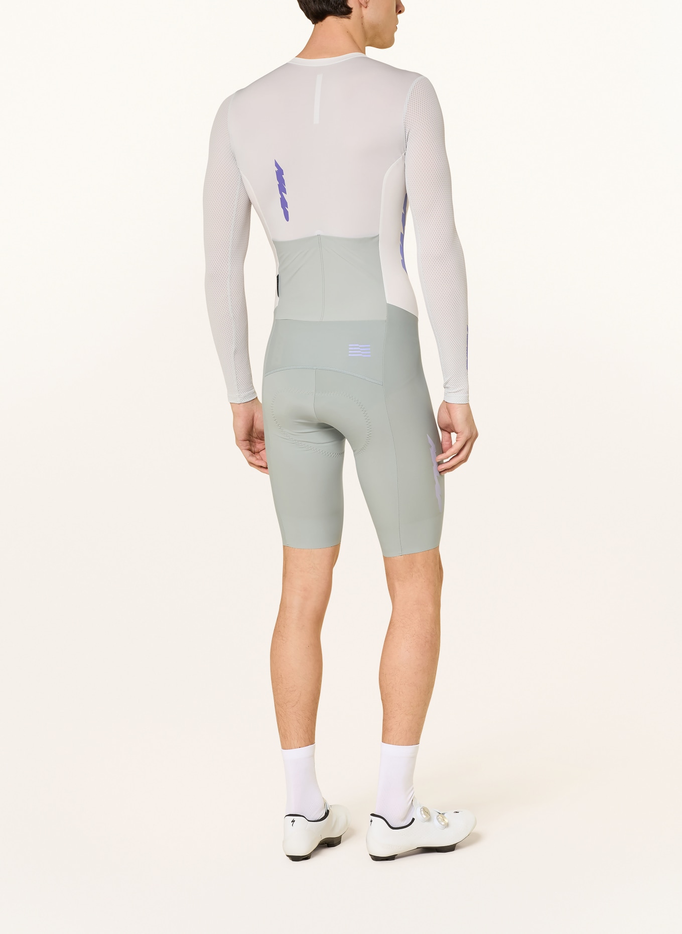 MAAP Kombinezon ECLIPSE PRO LS RACE z wyściełaną wkładką: JASNOCZARY / CZIEMNOSZARY / LILA