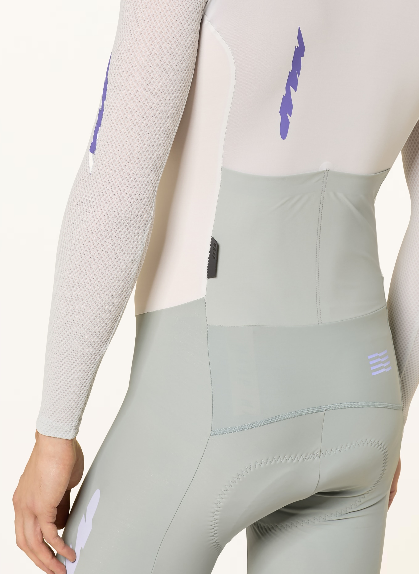 MAAP Kombinezon ECLIPSE PRO LS RACE z wyściełaną wkładką: JASNOCZARY / CZIEMNOSZARY / LILA