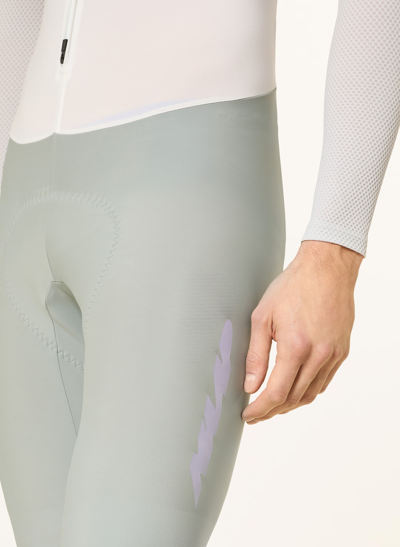 MAAP Kombinezon ECLIPSE PRO LS RACE z wyściełaną wkładką: JASNOCZARY / CZIEMNOSZARY / LILA