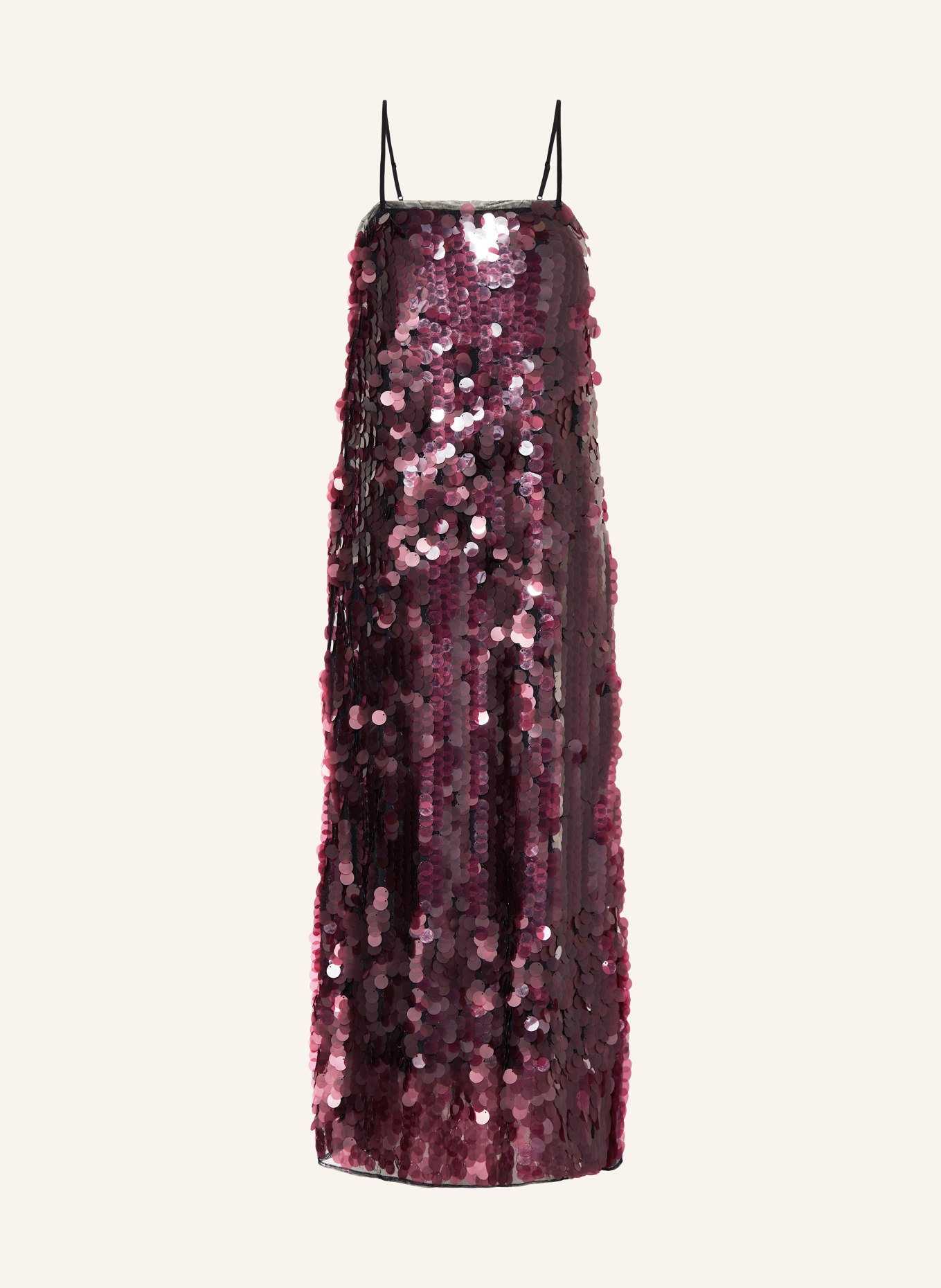 MRS & HUGS Kleid mit Pailletten: DUNKELROT