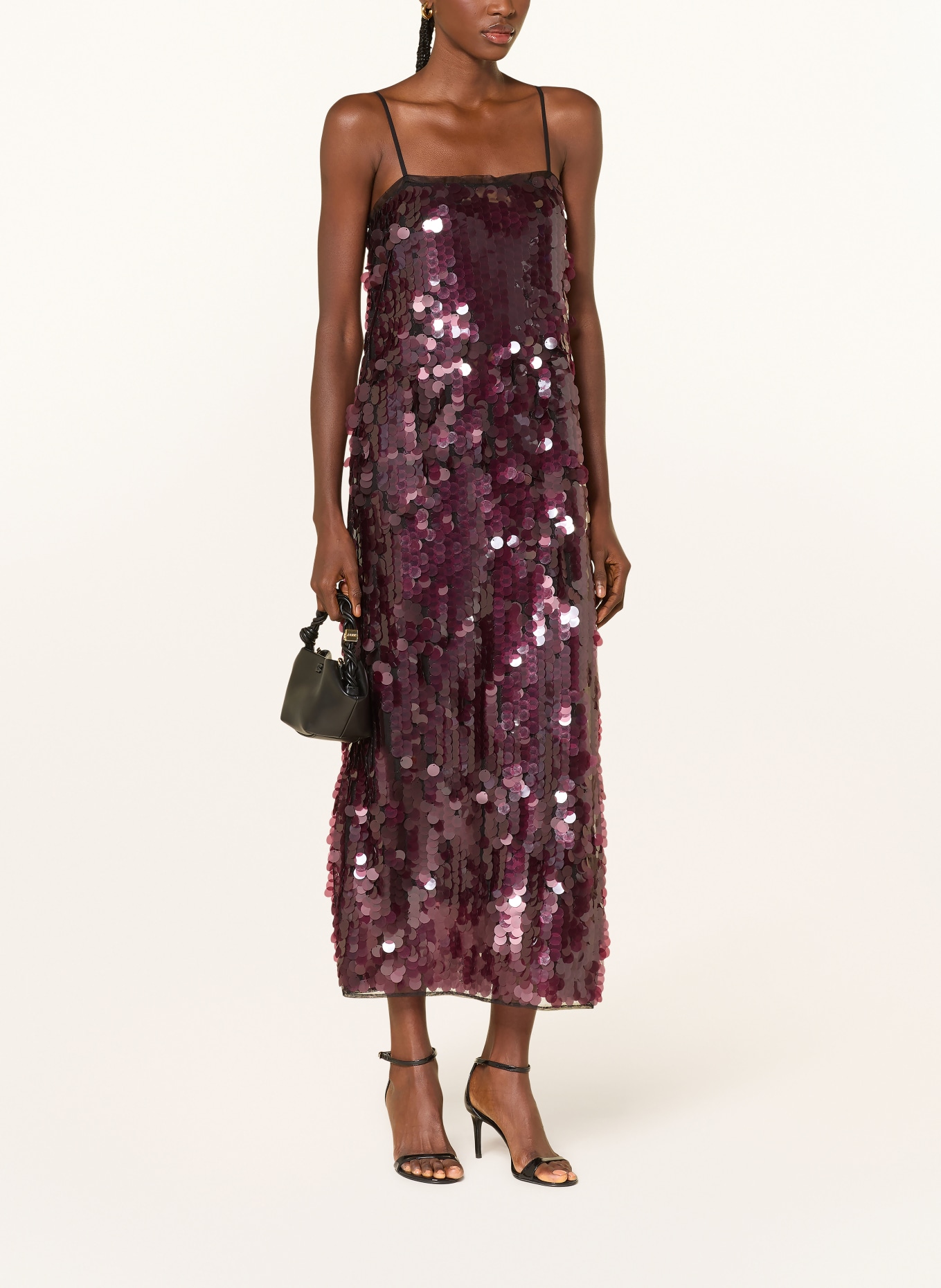 MRS & HUGS Kleid mit Pailletten: DUNKELROT