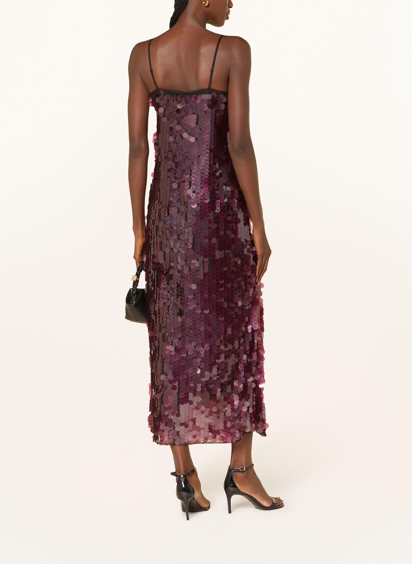 MRS & HUGS Kleid mit Pailletten: DUNKELROT