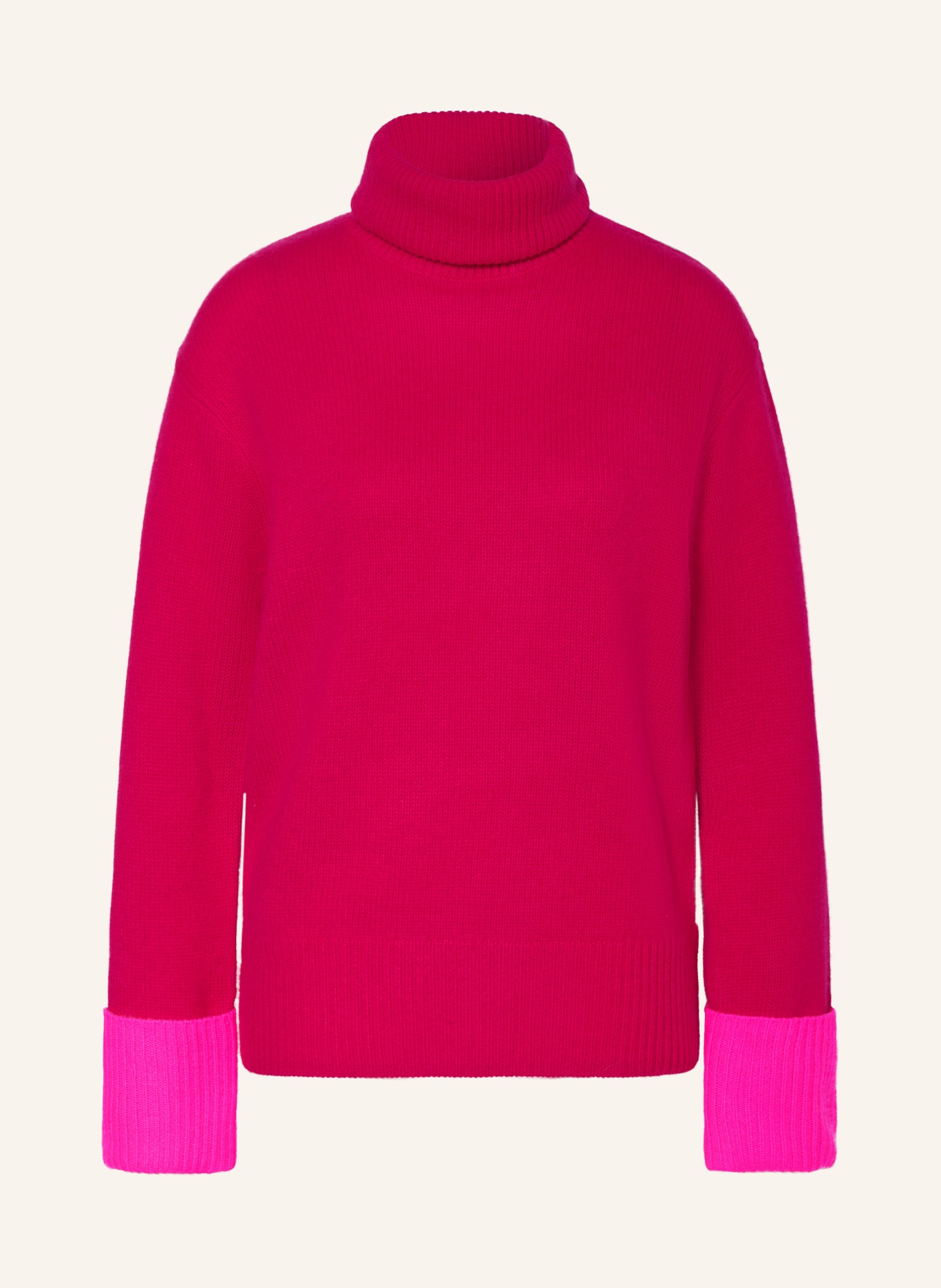 FROM FUTURE Rollkragenpullover aus Cashmere: PINK