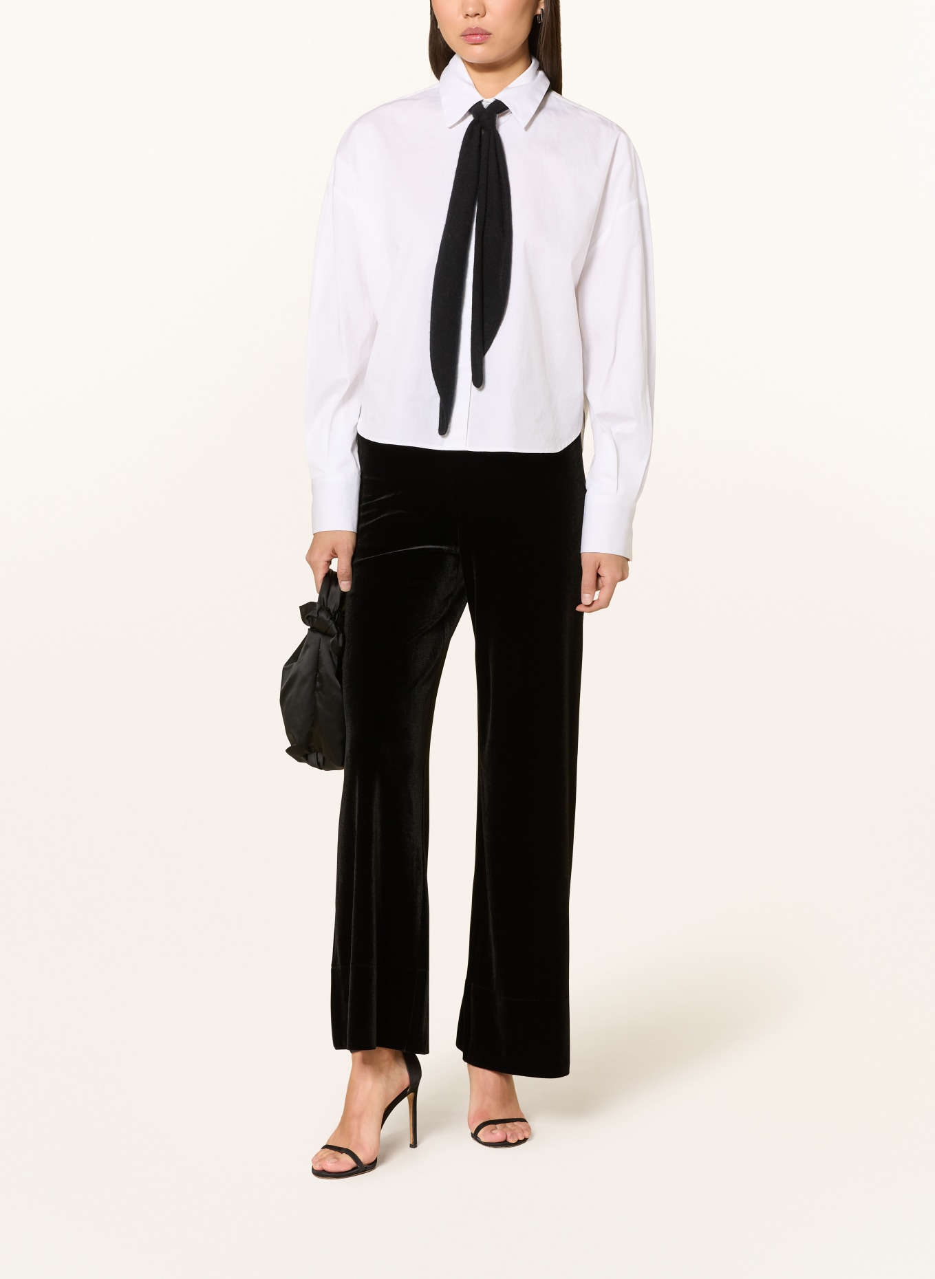 Part Two Marlenehose VARLAPW aus Samt: SCHWARZ