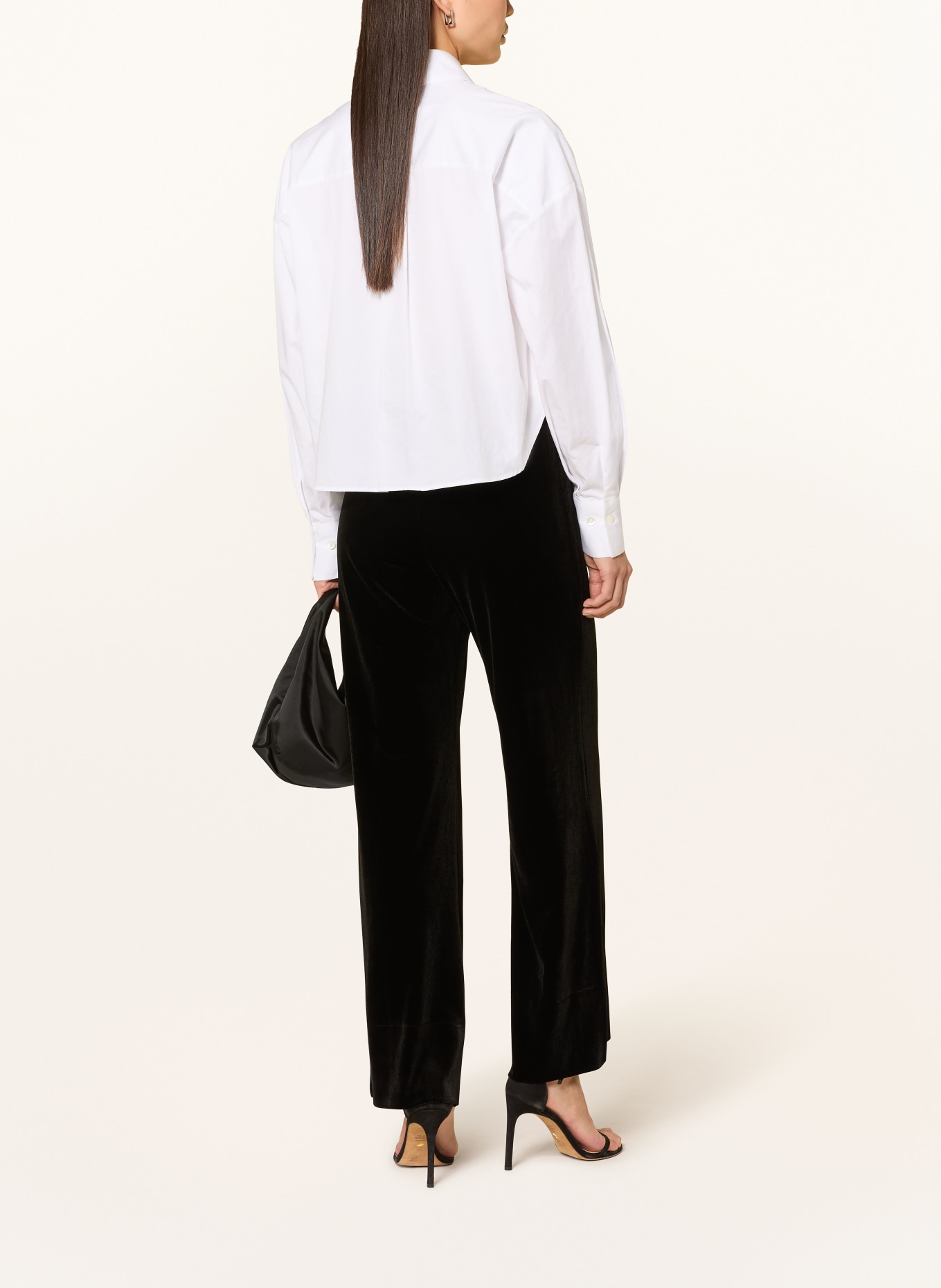 Part Two Marlenehose VARLAPW aus Samt: SCHWARZ