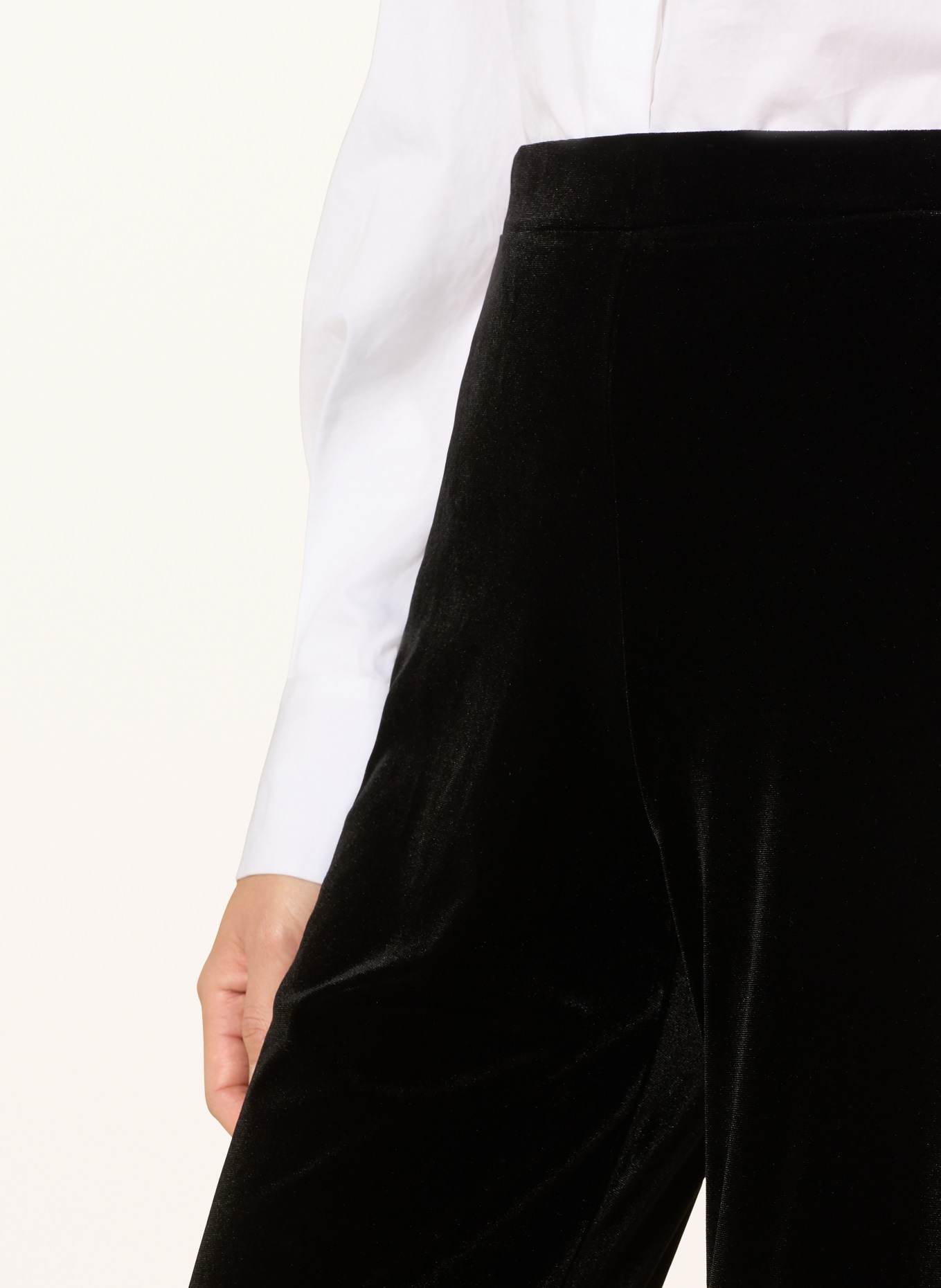 Part Two Marlenehose VARLAPW aus Samt: SCHWARZ