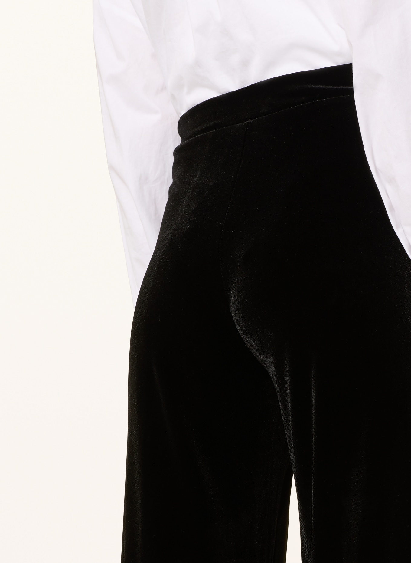 Part Two Marlenehose VARLAPW aus Samt: SCHWARZ