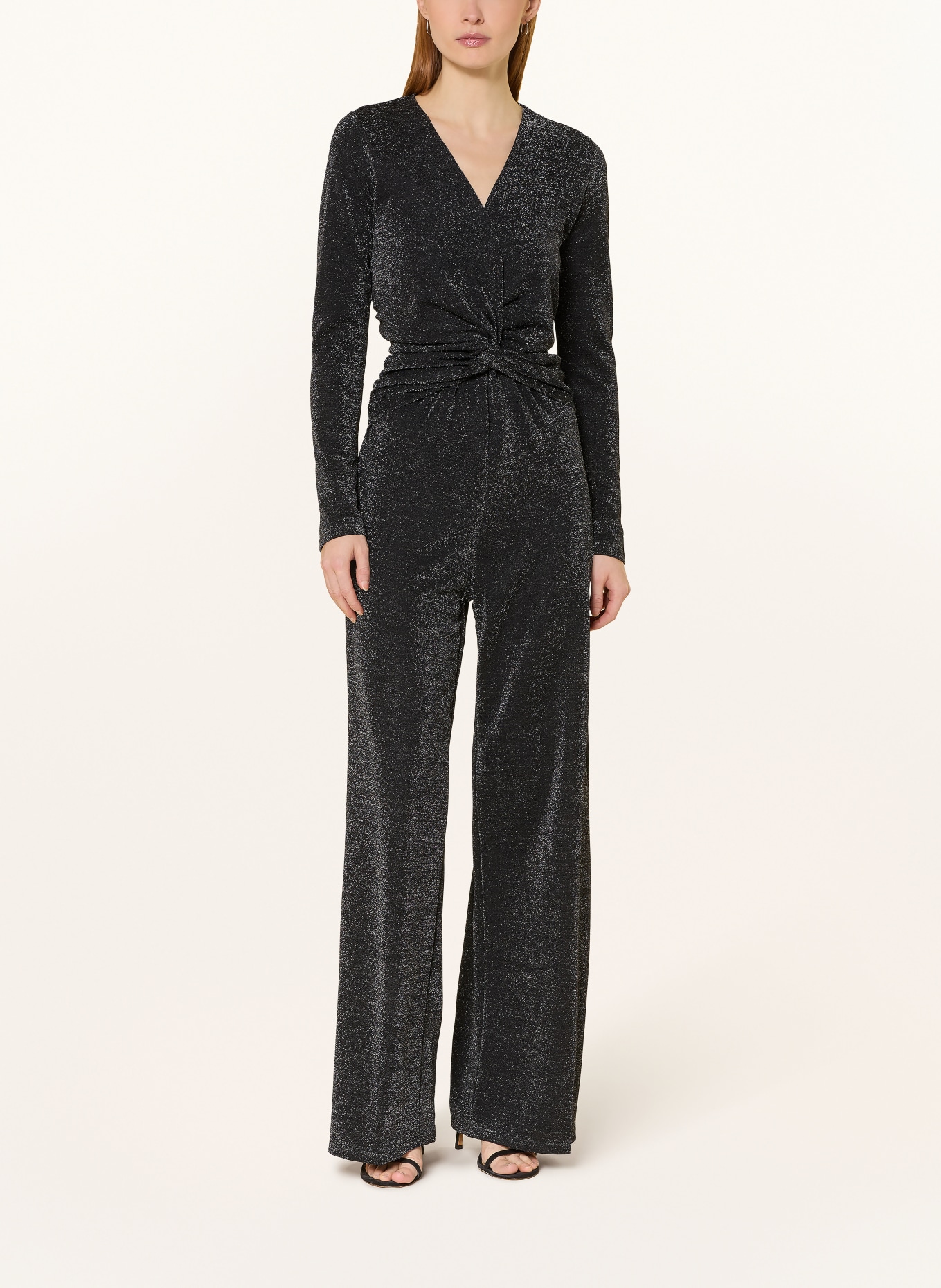 MILANO ITALY Jumpsuit mit Glitzergarn: SCHWARZ