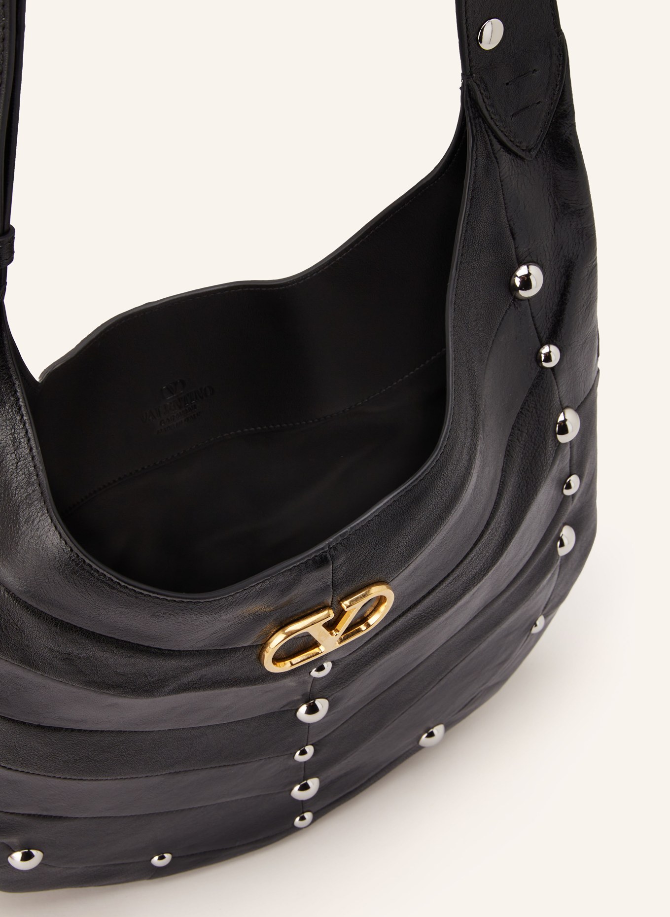 VALENTINO GARAVANI Umhängetasche mit Nieten: SCHWARZ
