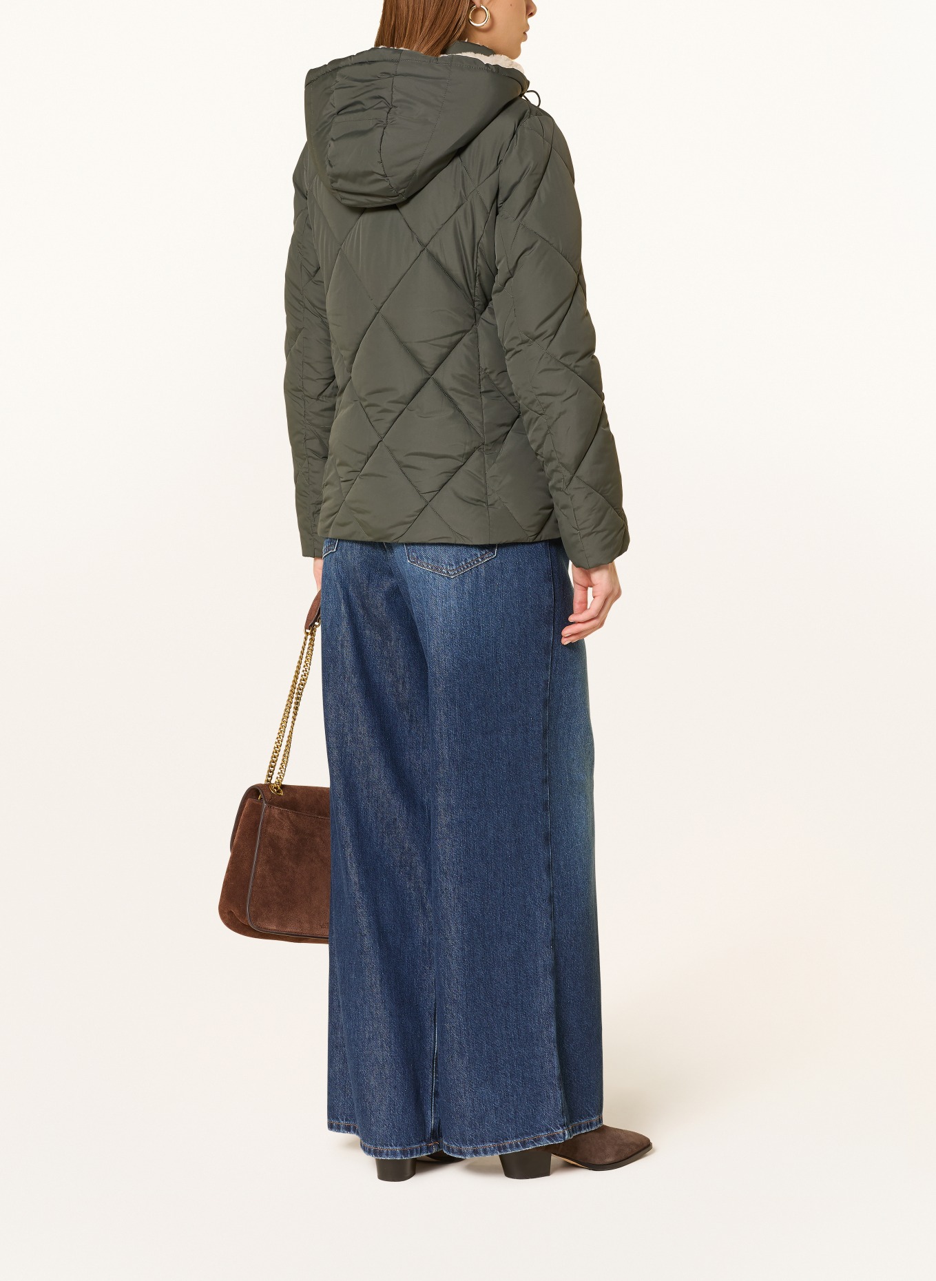 LAUREN RALPH LAUREN Steppjacke mit abnehmbarer Kapuze: OLIV