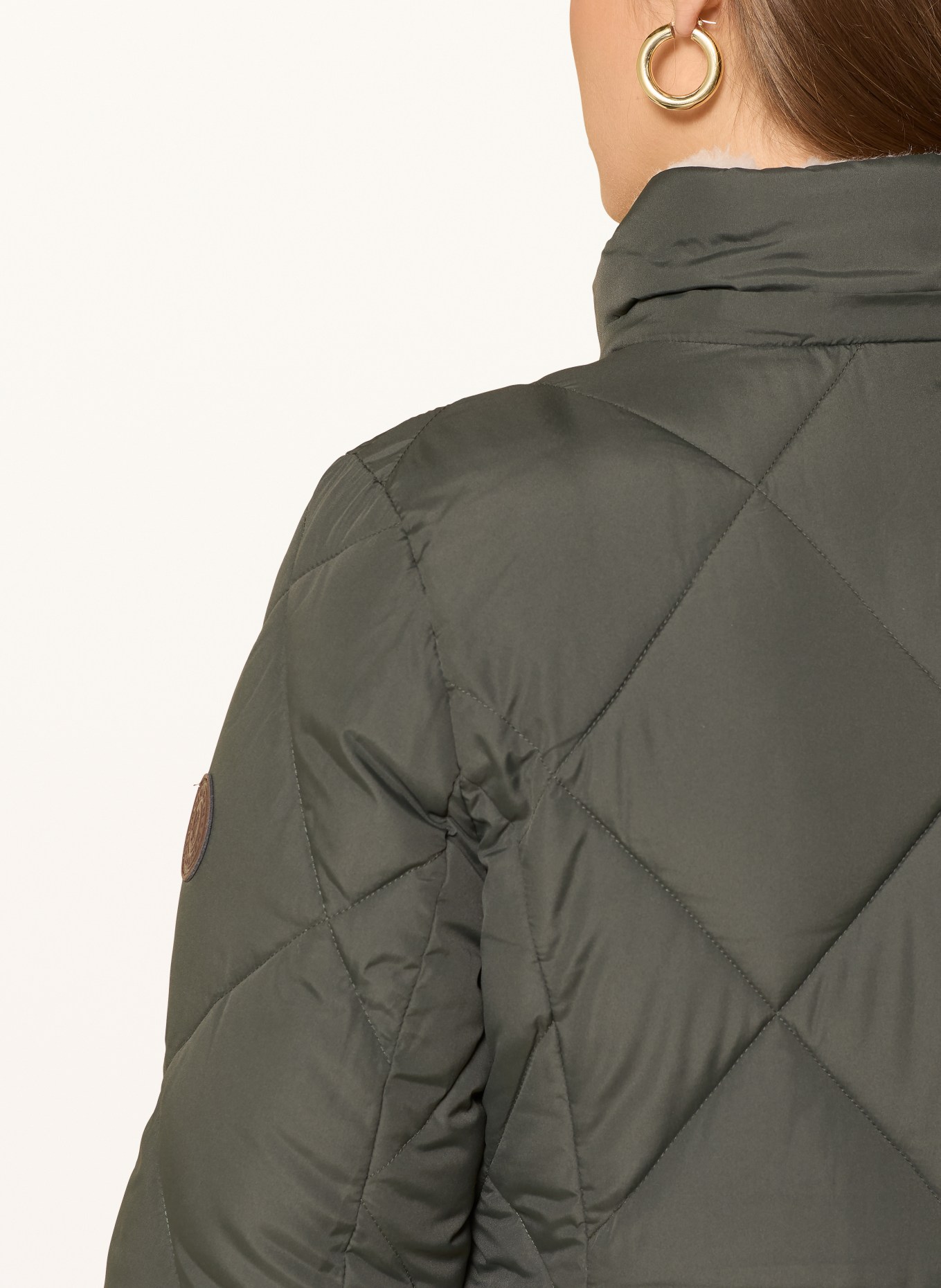 LAUREN RALPH LAUREN Steppjacke mit abnehmbarer Kapuze: OLIV