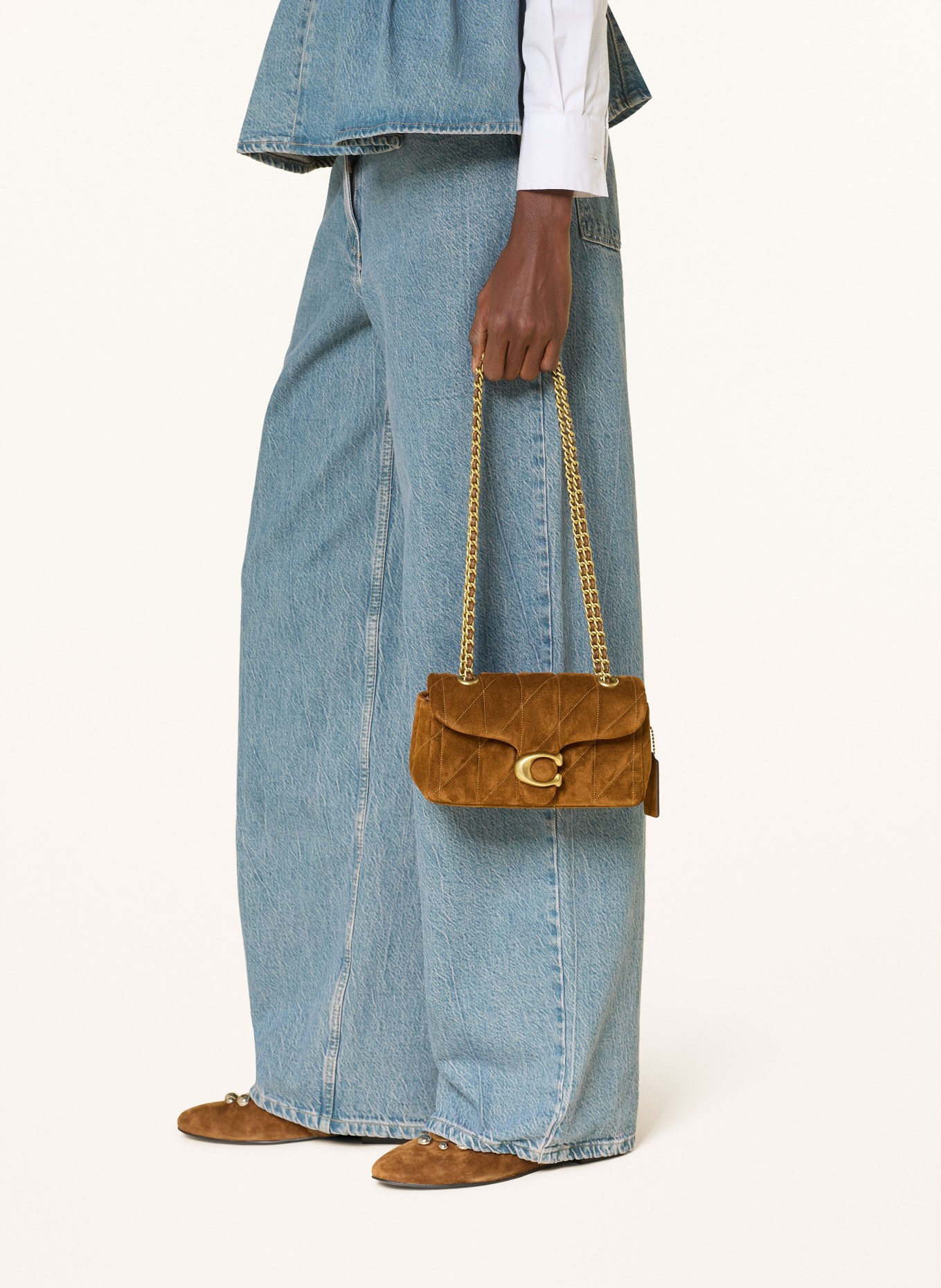 COACH TABBY 26 shoulder bag: BROWN / GOLD