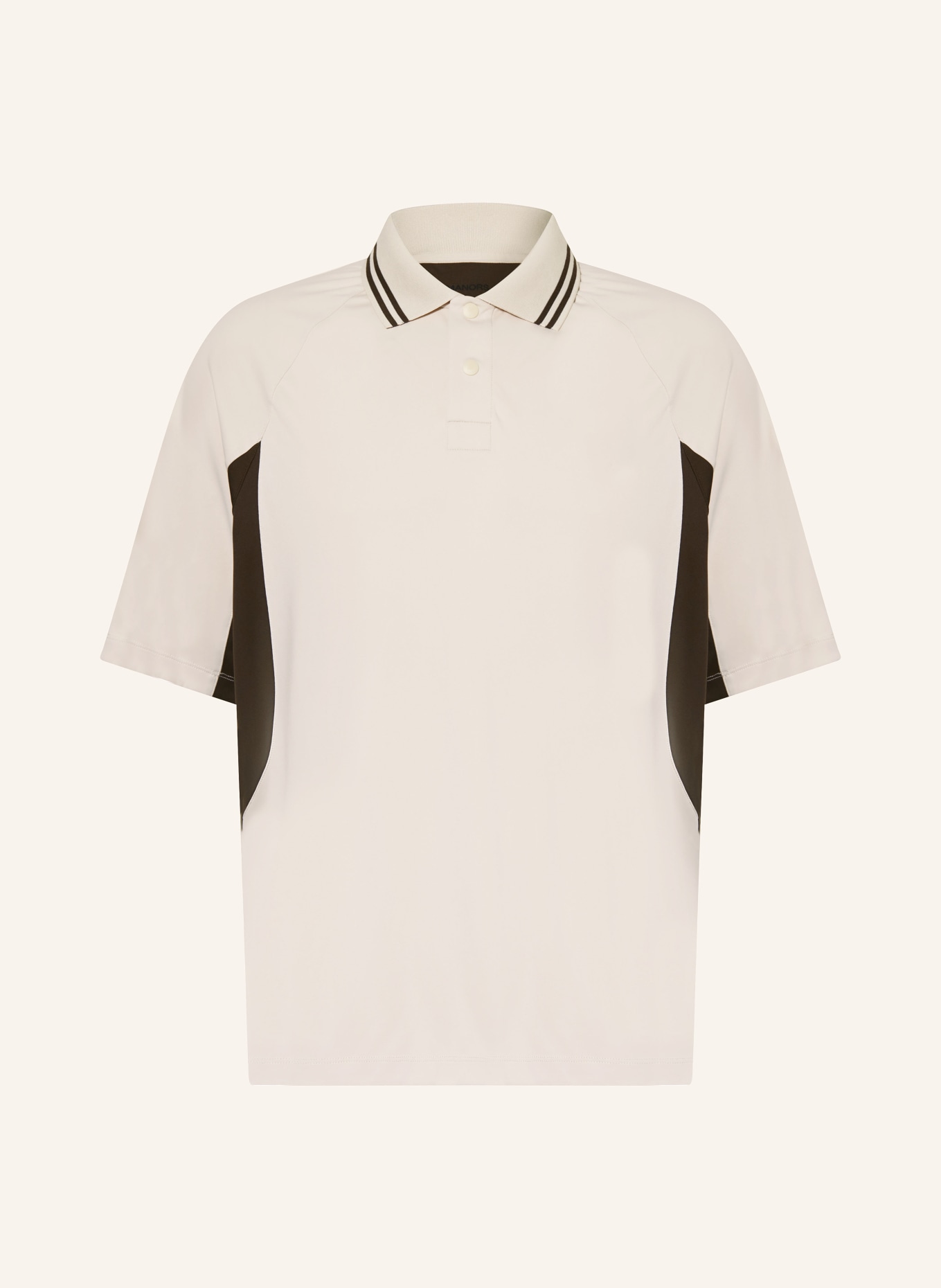 MANORS Funkcjonalna koszulka polo ARC: KREMOWY / BRĄZOWY