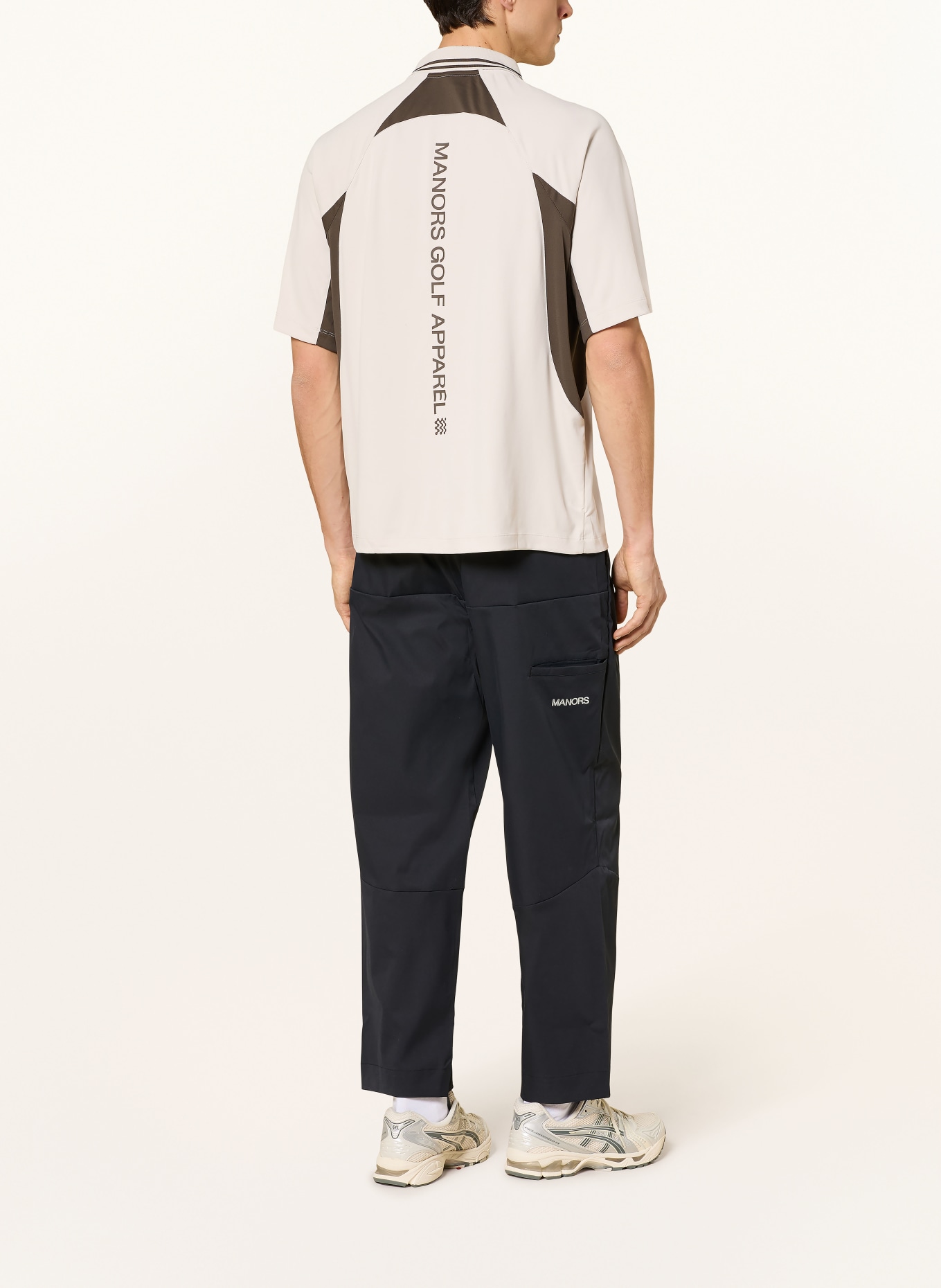 MANORS Funkcjonalna koszulka polo ARC: KREMOWY / BRĄZOWY