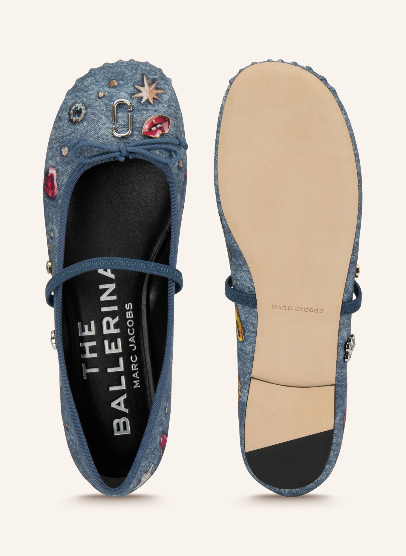 MARC JACOBS Mary-Jane-Ballerinas THE SABRINA BALLERINA: BLAU