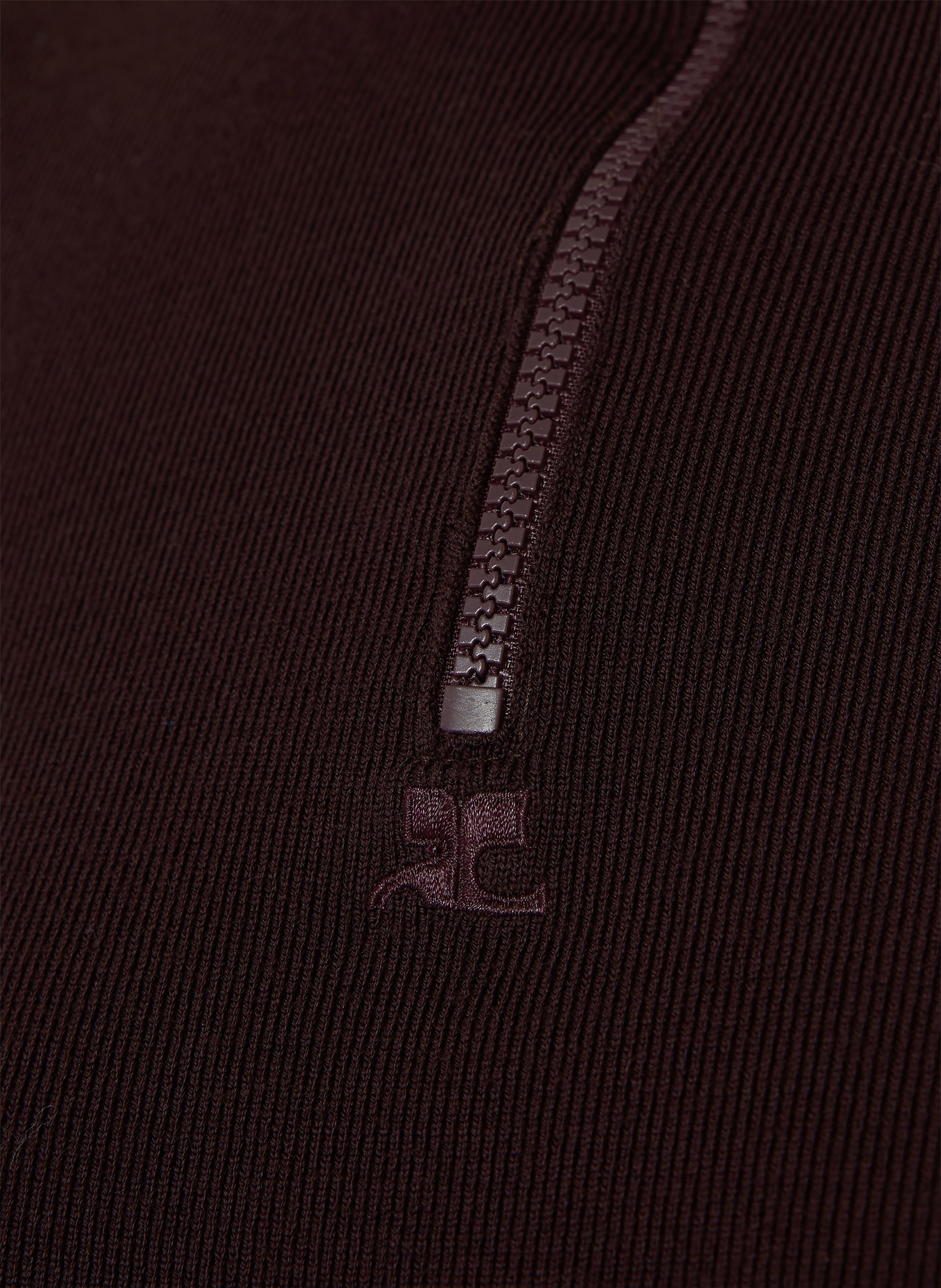 Courrèges Strickkleid aus Merinowolle: DUNKELROT