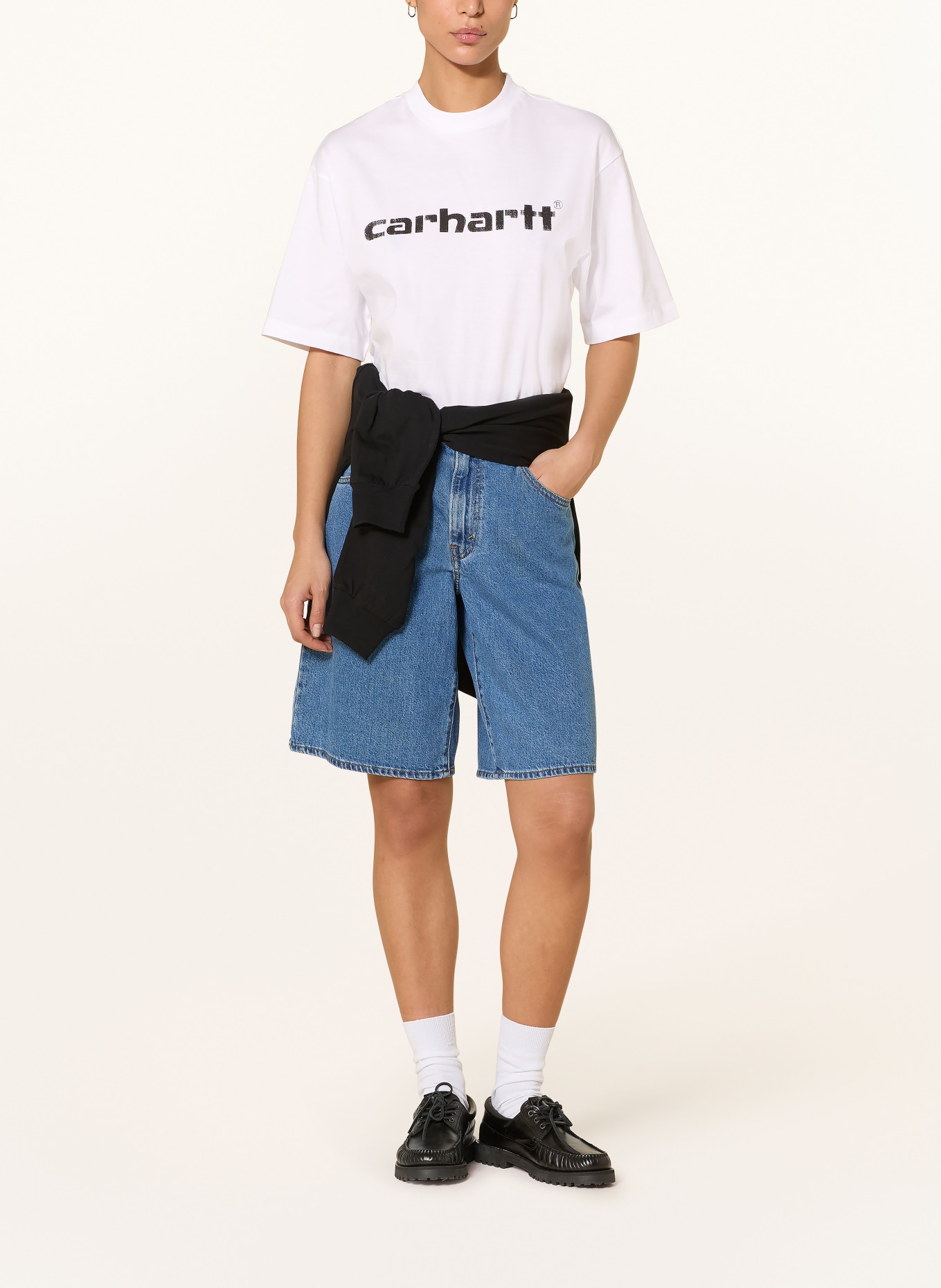 carhartt WIP Tričko ARCHIVE SCRIPT: BÍLÁ